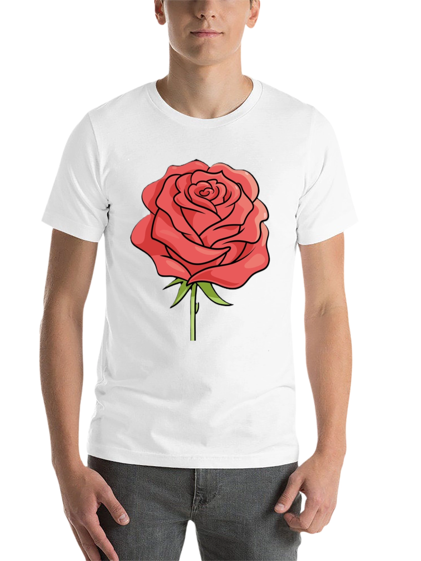 Black Rose Graphic Black T-Shirt - Casual Style view 14