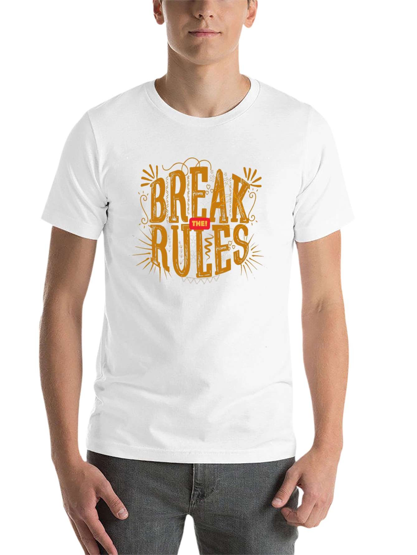 Black Break the Rules Black Graphic Tee view 14