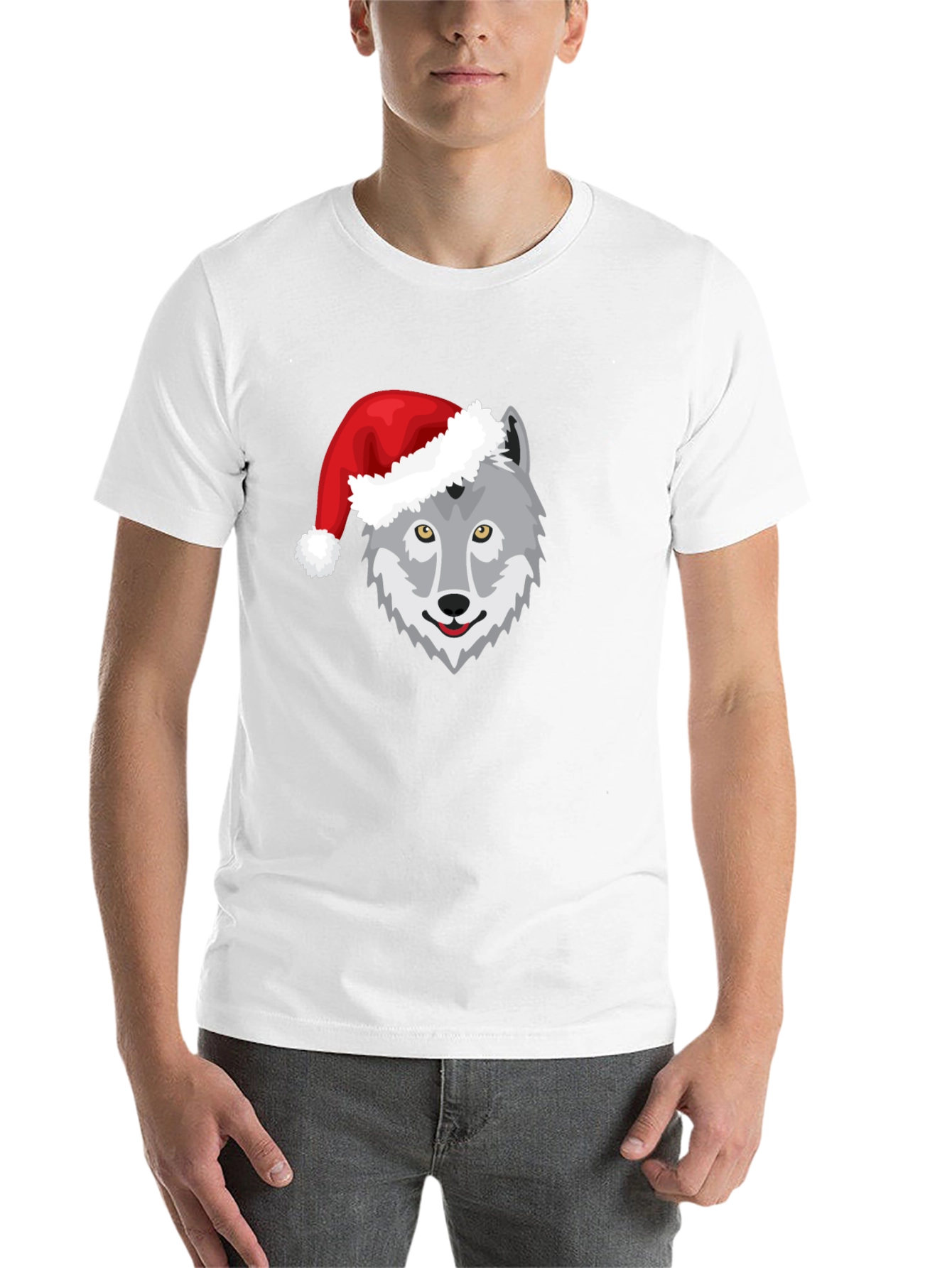 Black Wolf Christmas T-Shirt view 14