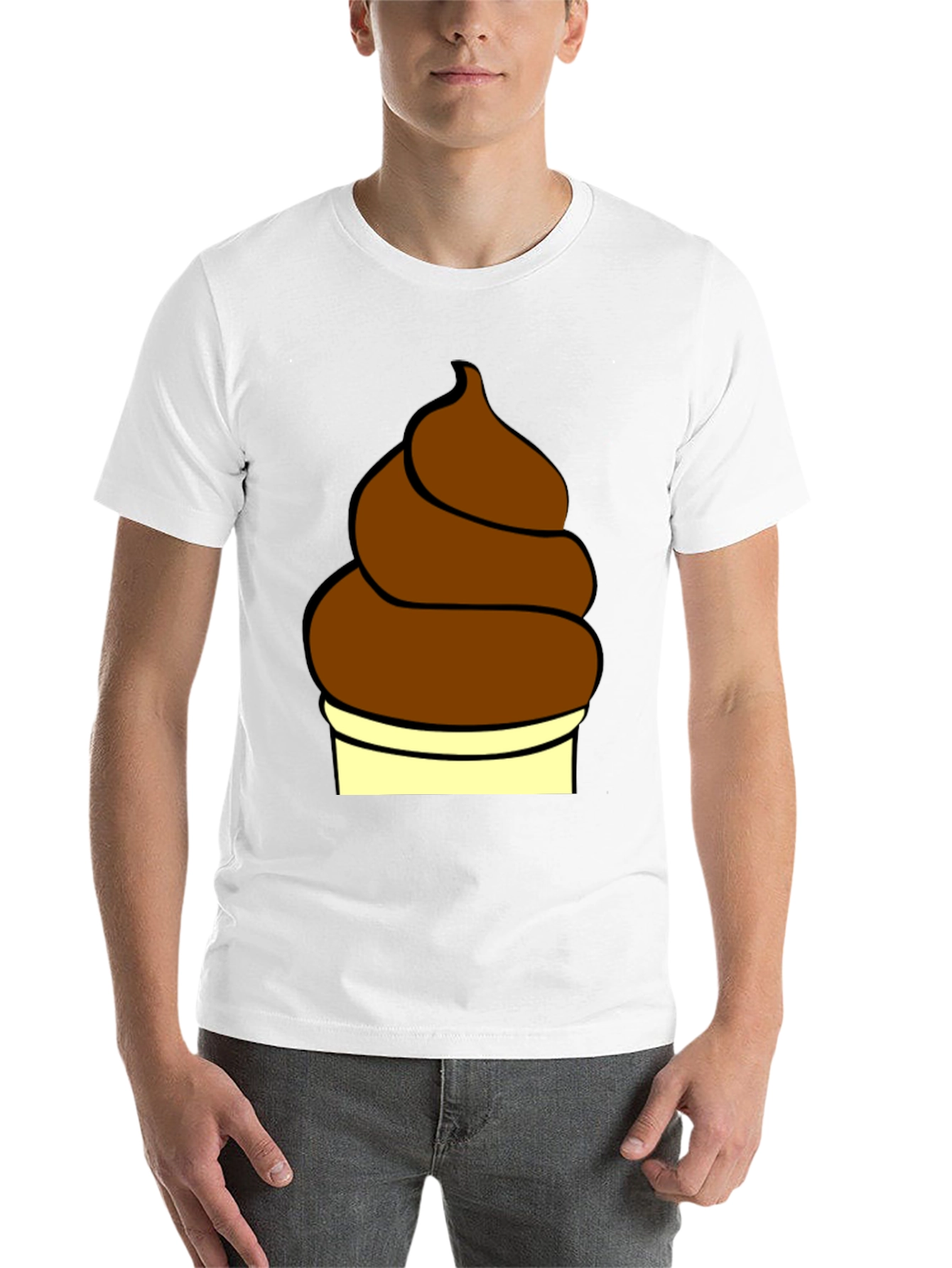 Black Novelty Poop Emoji T-Shirt - Funny Graphic Tee view 14
