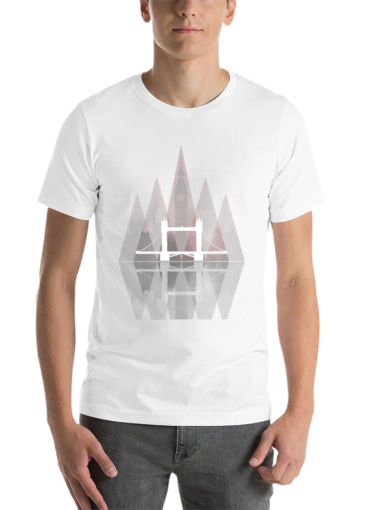 Black London Bridge Graphic Tee - Modern Design view 14