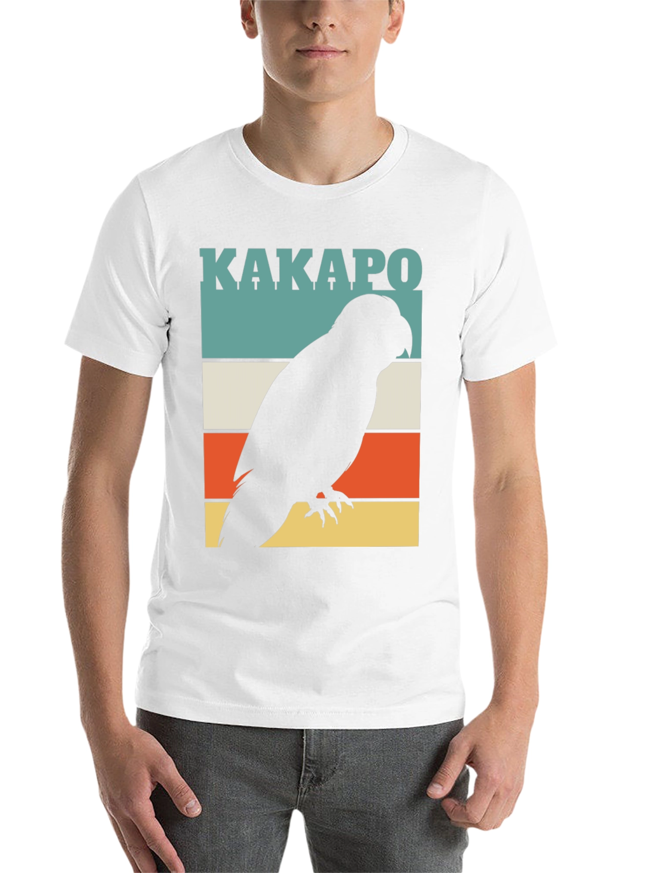 Black Kakapo Parrot Silhouette T-Shirt view 14