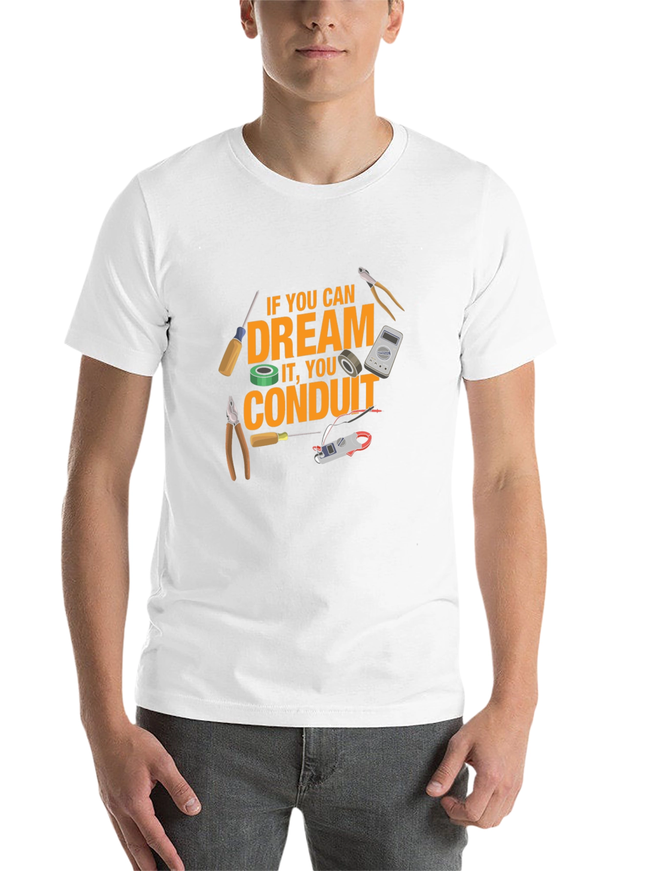 Black Dream Conduit Graphic T-Shirt - Electrician Apparel view 14