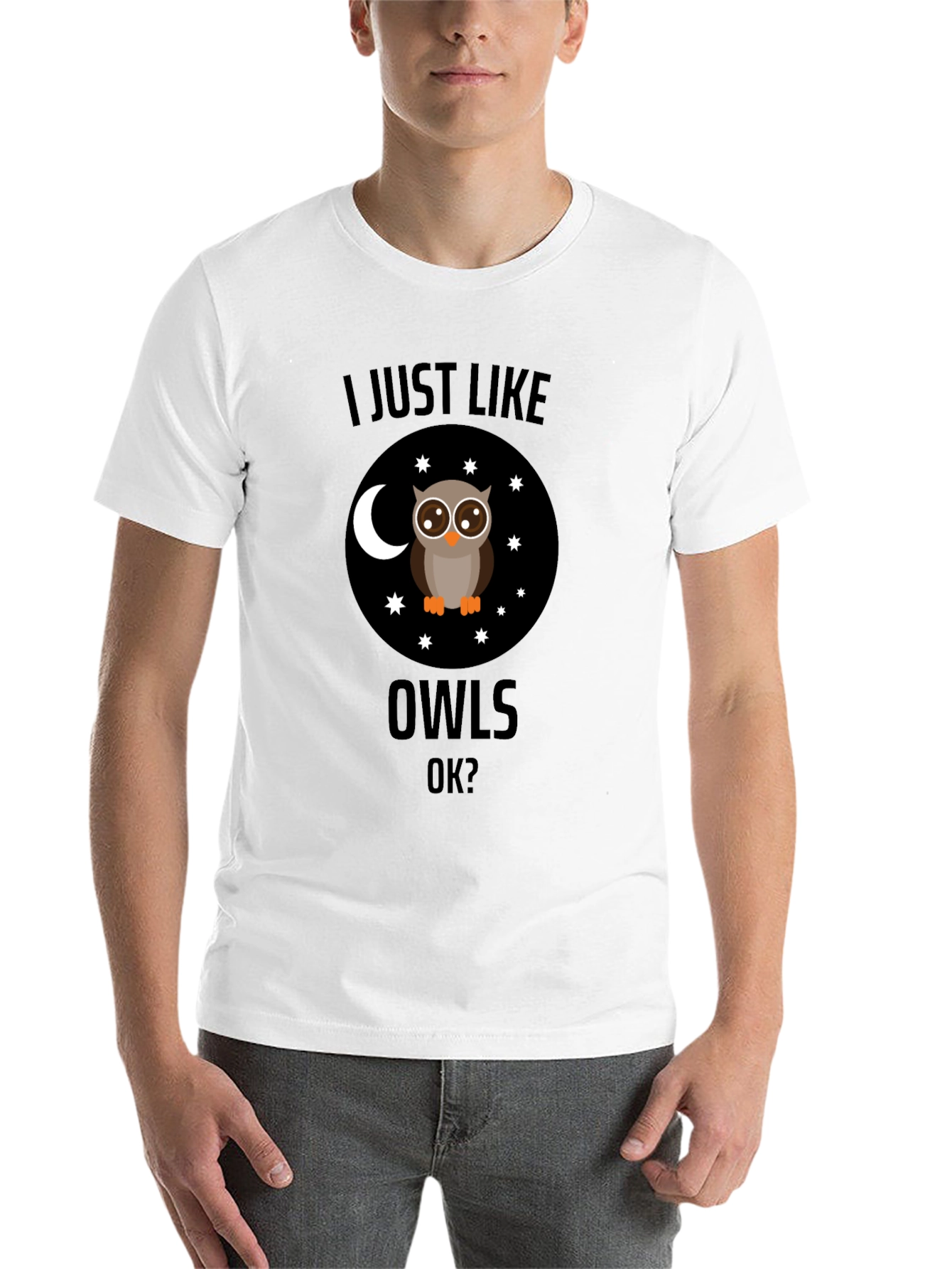 Black I Just Like Owls OK? T-Shirt Funny Owl Lover Gift view 14