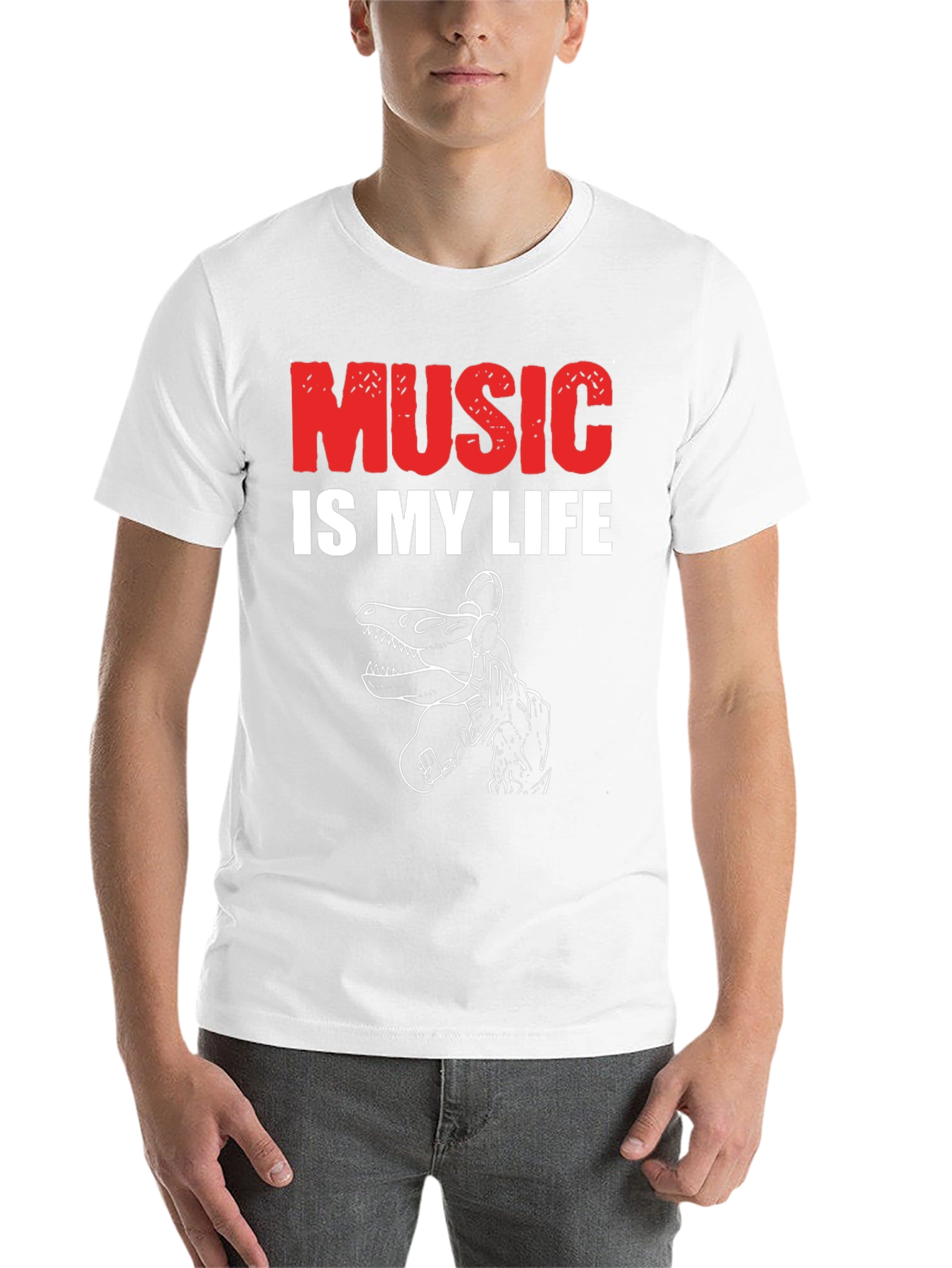 Black Music is My Life Dinosaur T-Shirt view 14