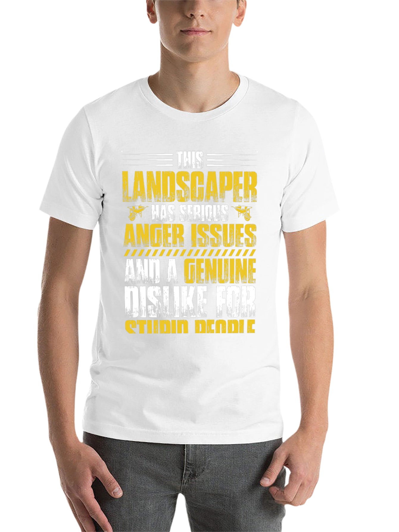 Black Landscaper Anger Issues Graphic Tee view 14