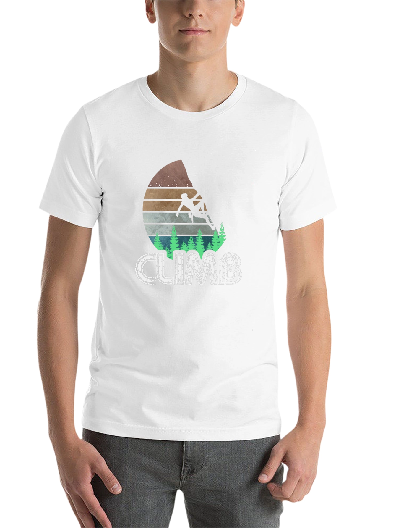 Climb T-Shirt, Rock Climbing Adventure Tee - 14
