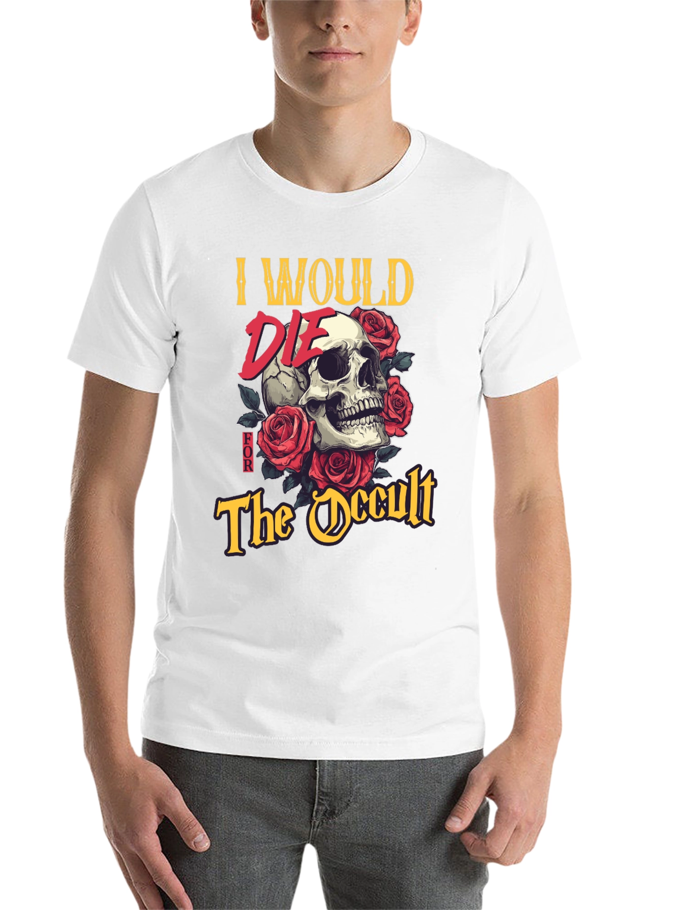 Black Occult Skull Graphic Tee - Death Positive Fashion view 14