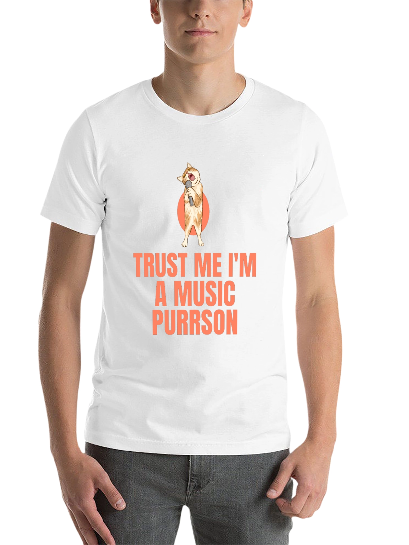Black Trust Me I'm A Music Purrson T-Shirt view 14