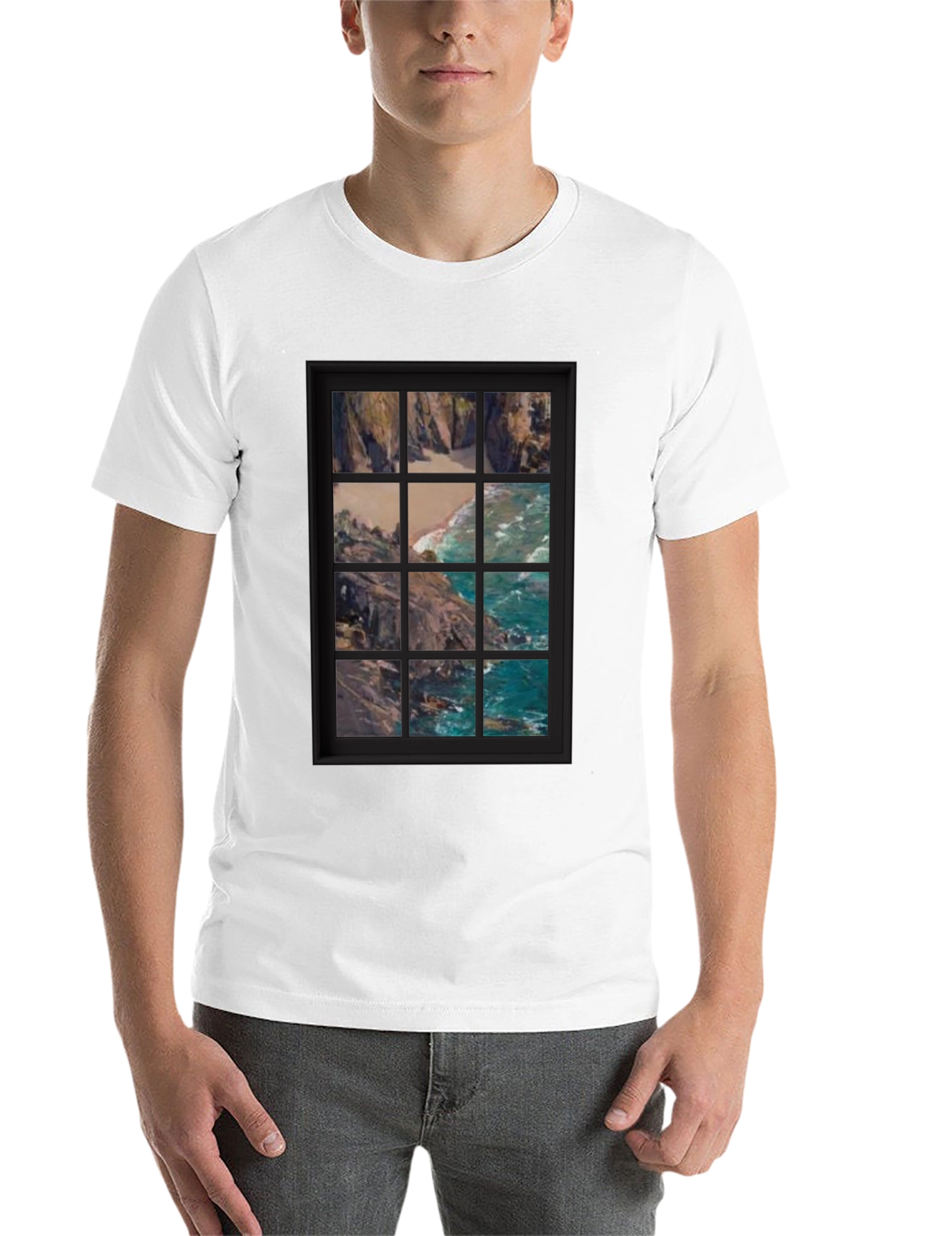 Black Coastal View Graphic Tee view 14