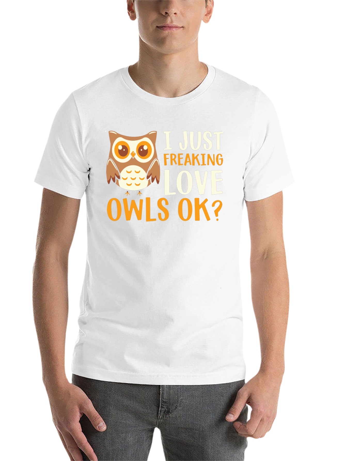 Black I Just Freaking Love Owls Graphic T-Shirt view 14