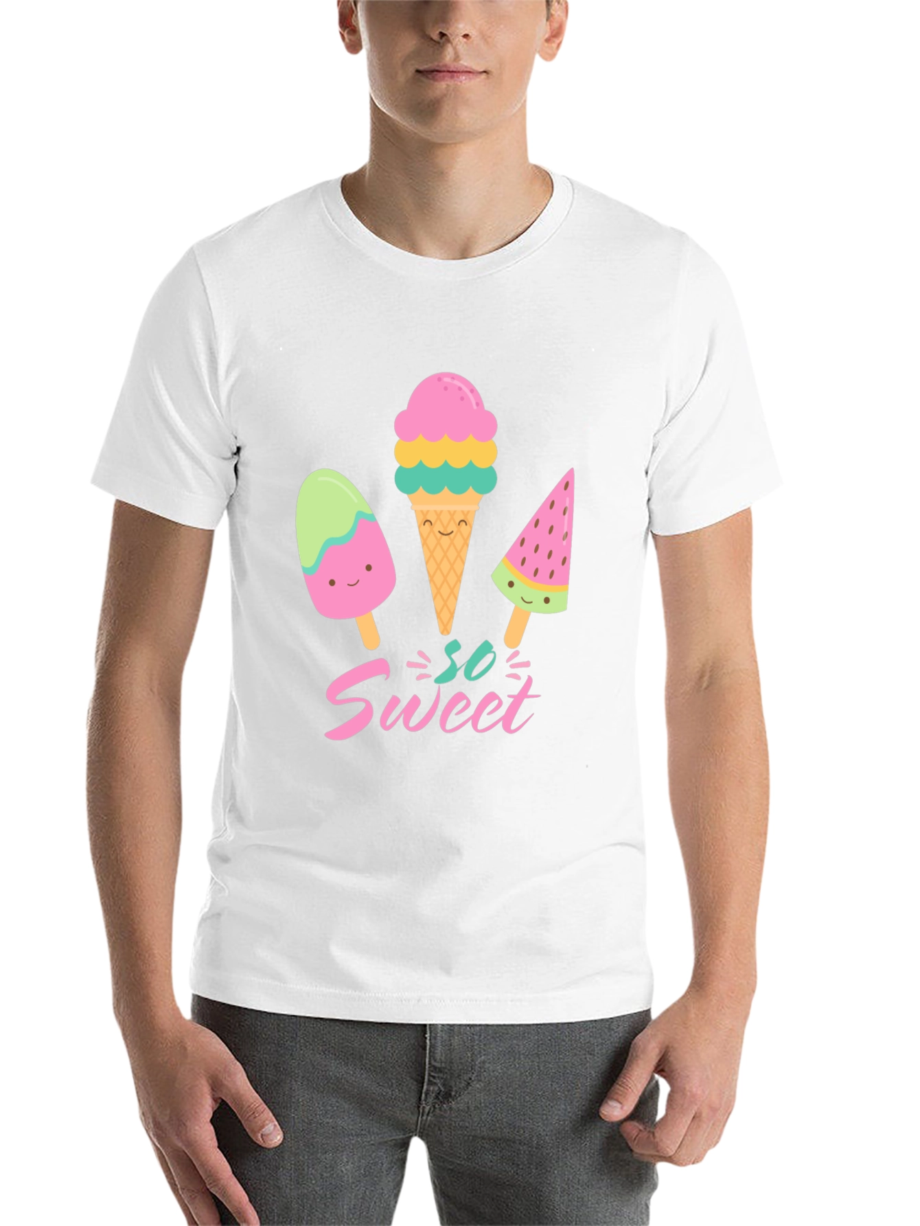 Black So Sweet Ice Cream Graphic T-Shirt view 14