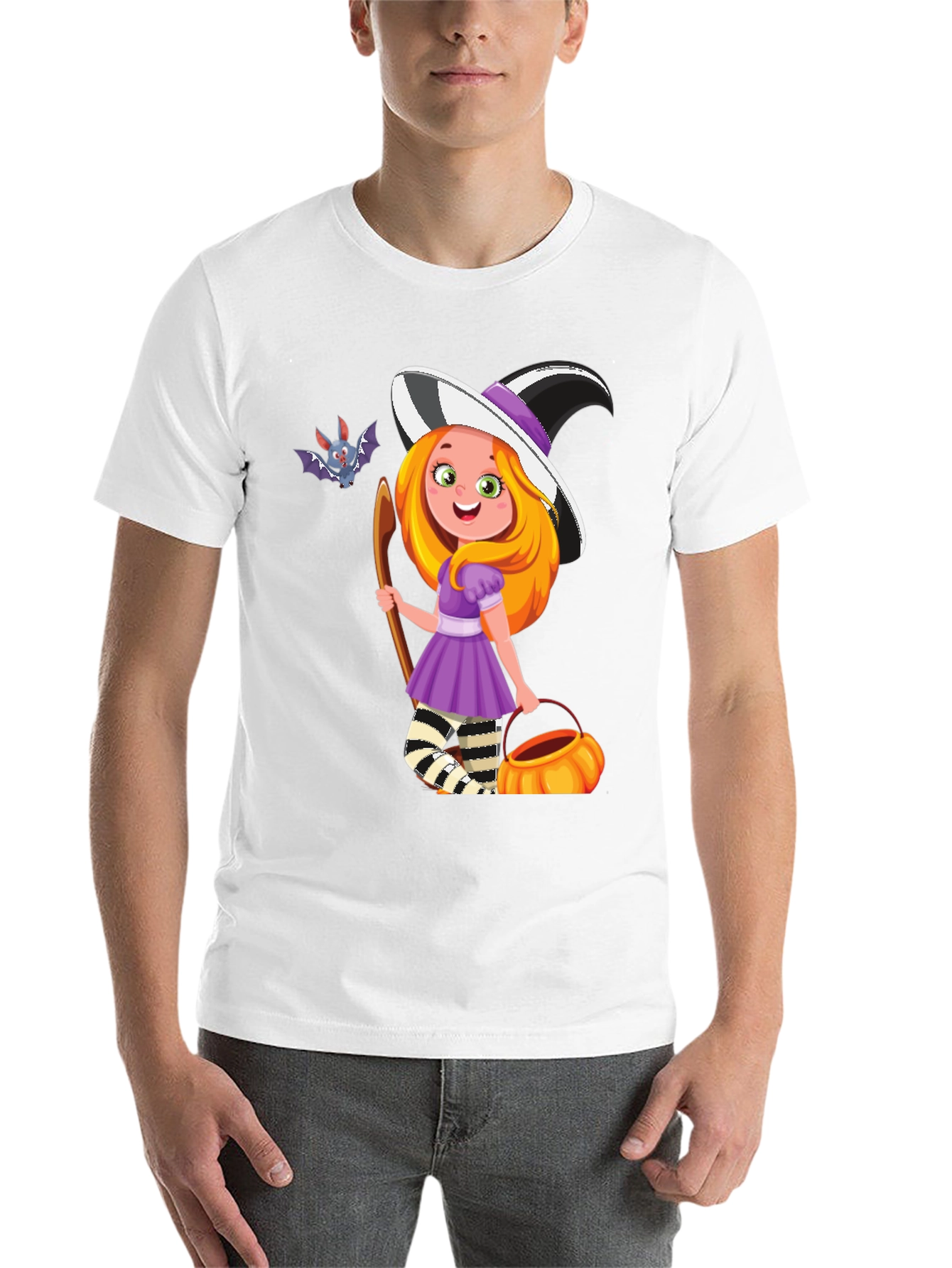 Black Halloween Witch Girl T-Shirt view 14