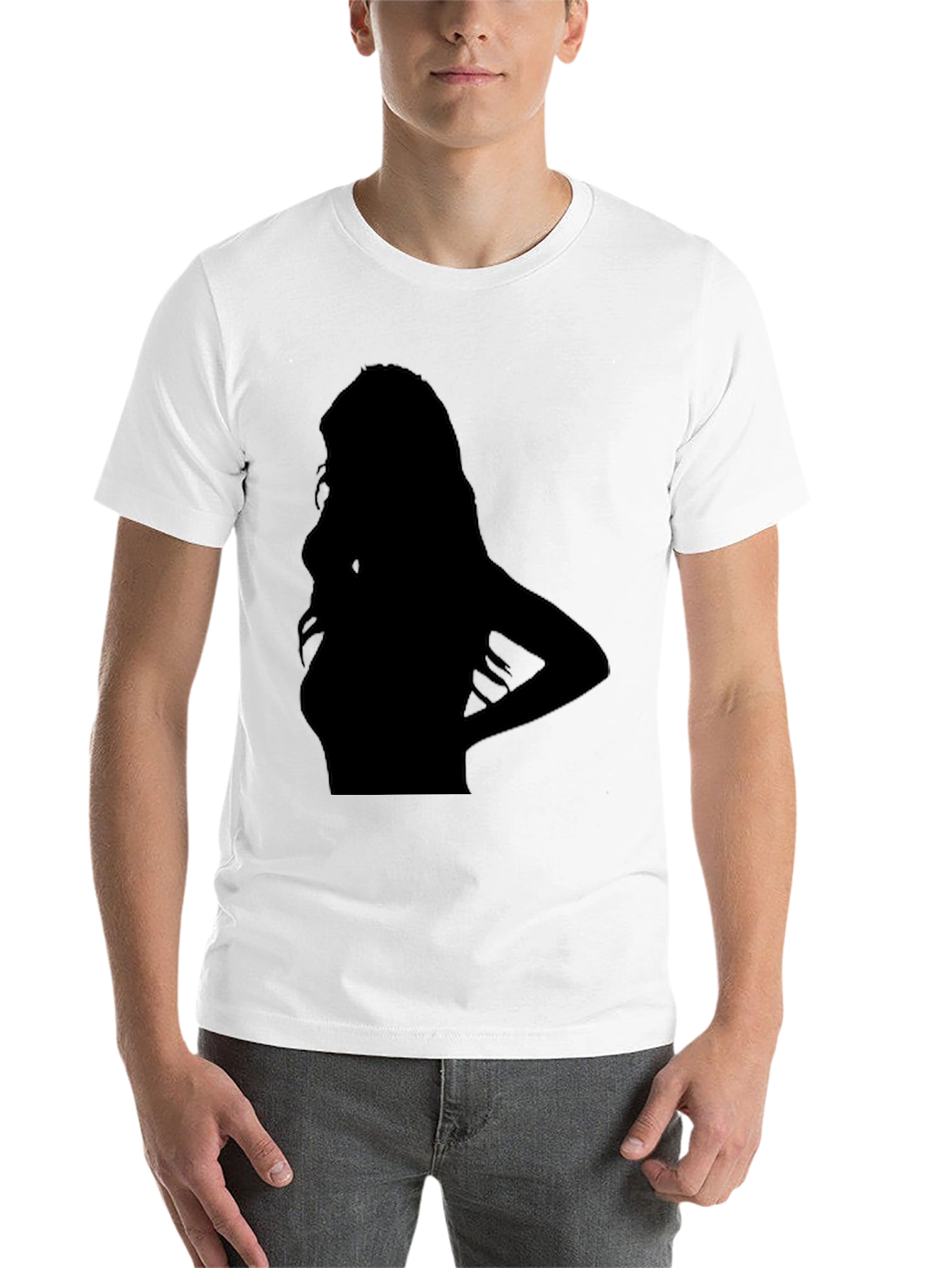 Black Silhouette Graphic Black T-Shirt view 14