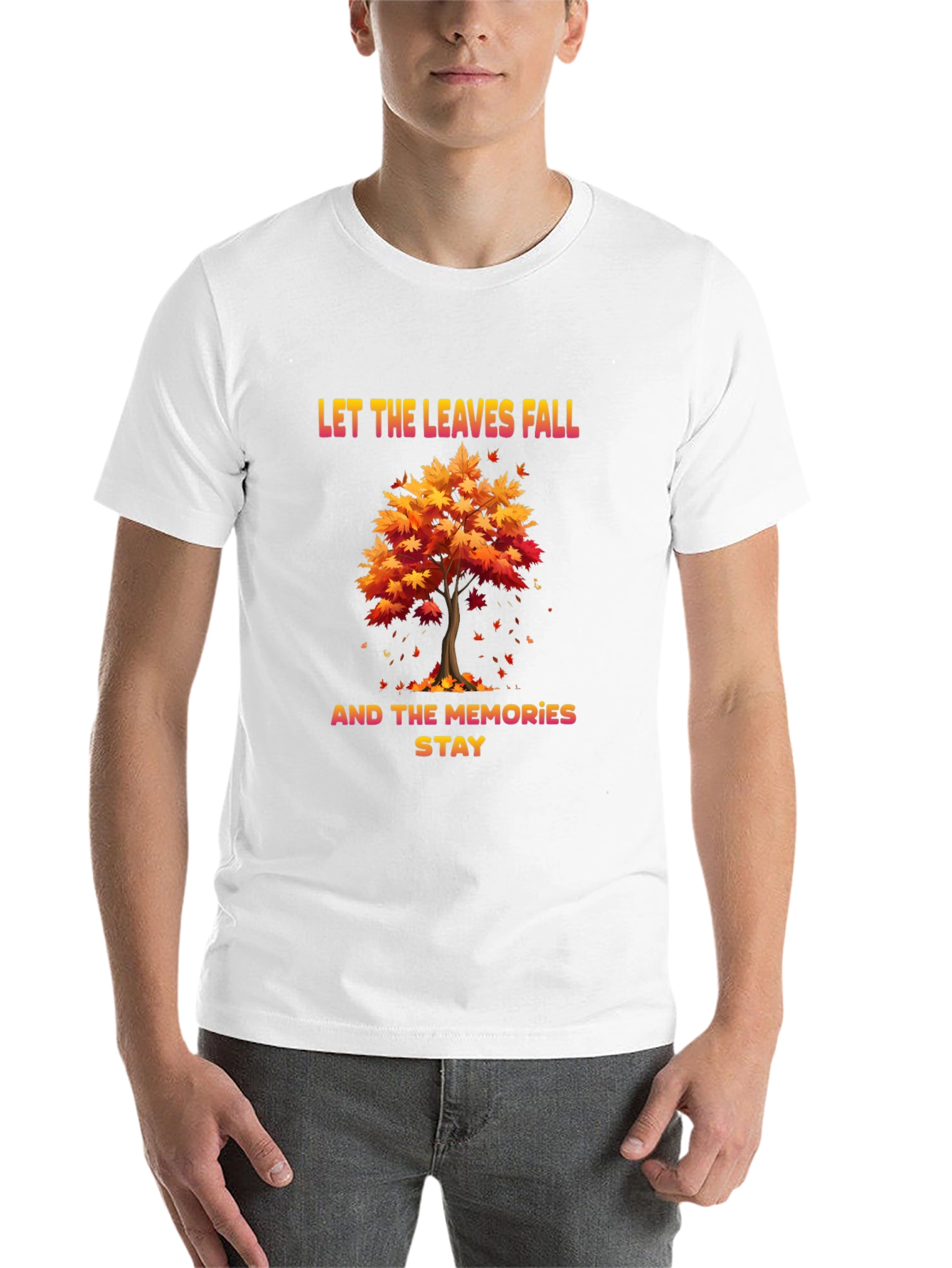 Black Autumn Memories T-Shirt: Let the Leaves Fall view 14