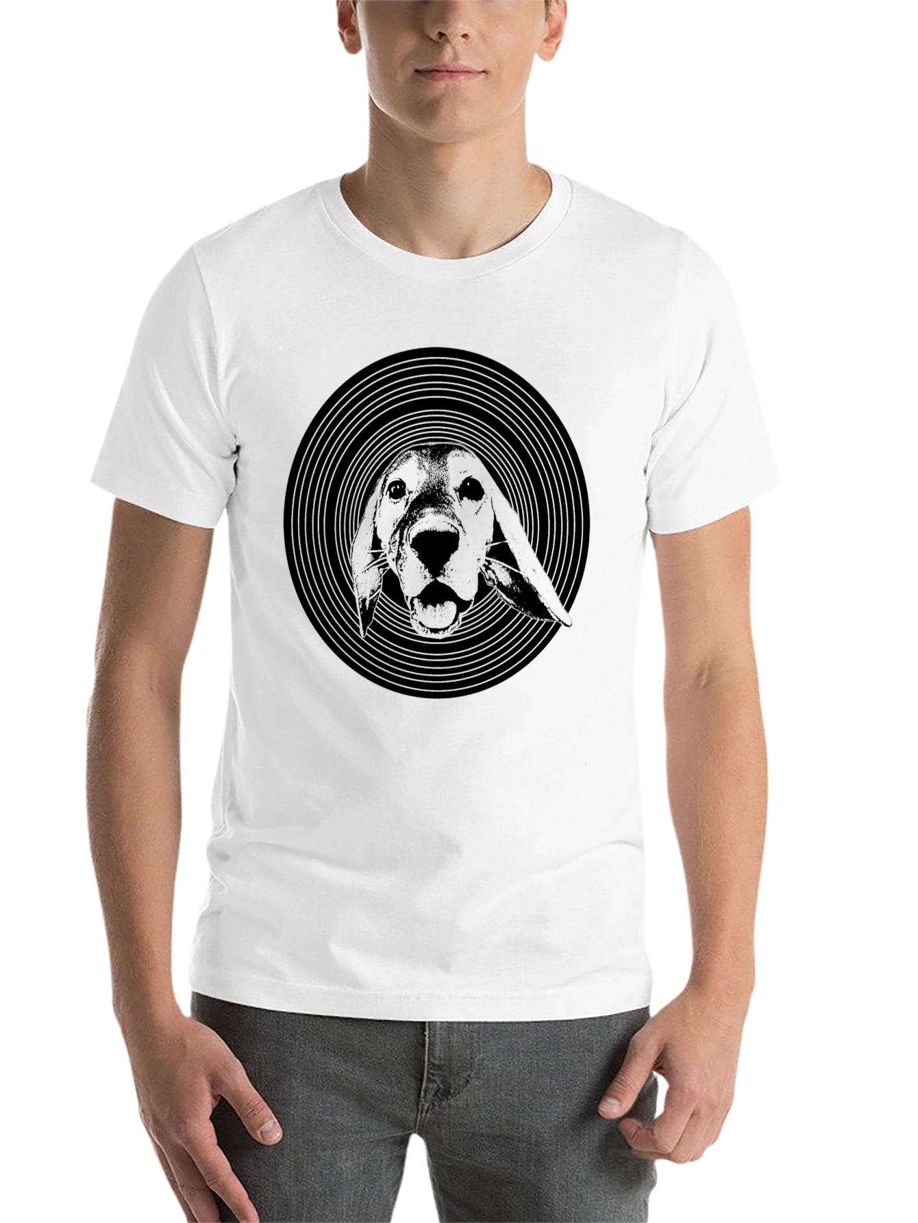 Black Dog Vinyl Graphic Black T-Shirt view 14
