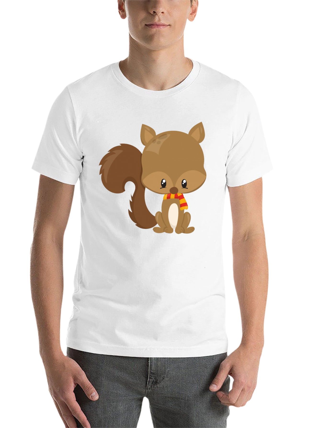 Black Cute Squirrel Black T-Shirt view 14