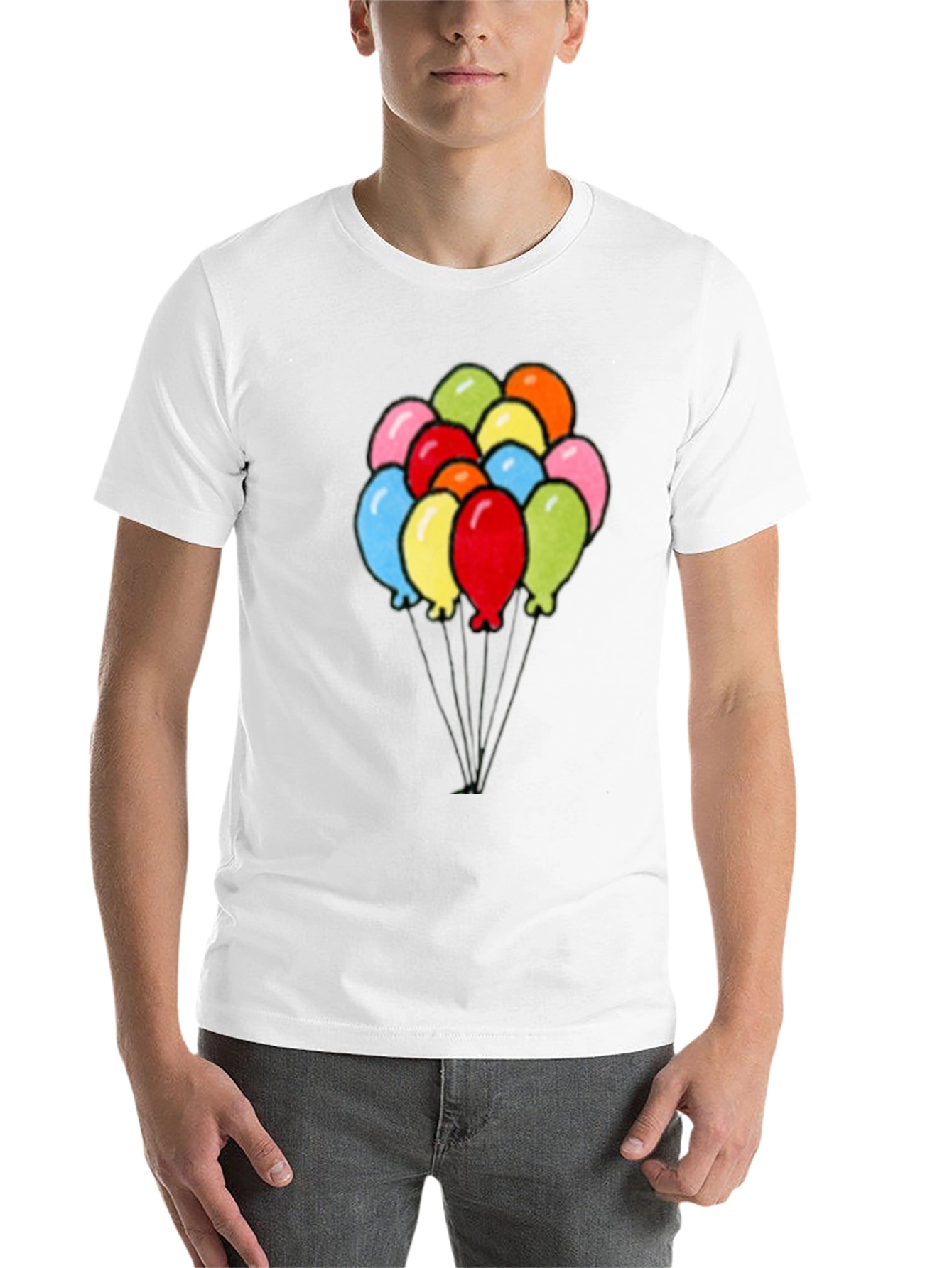 Black Balloons Graphic Black T-Shirt view 14