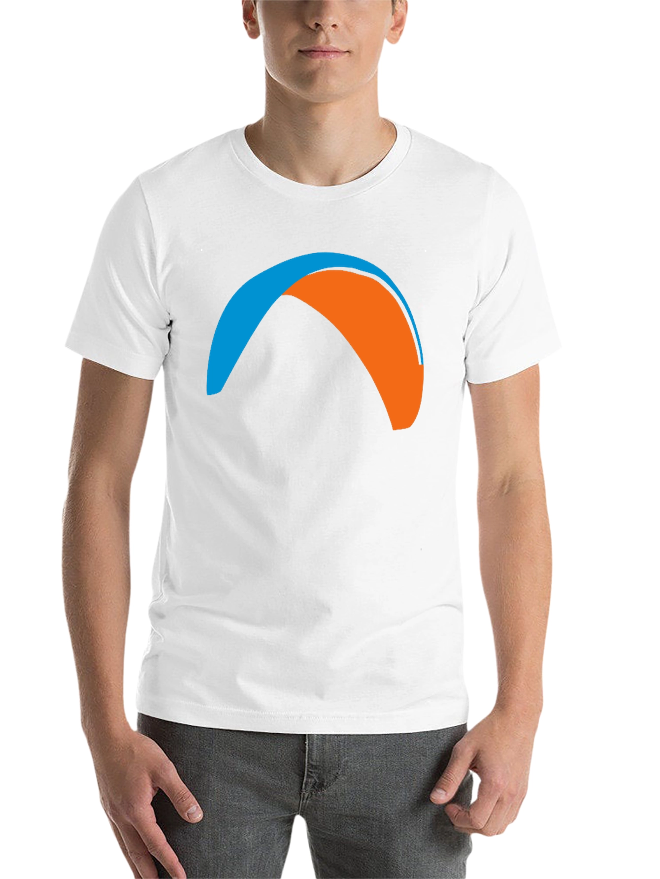 Black Paragliding Graphic Tee - Black Crew Neck T-Shirt view 14