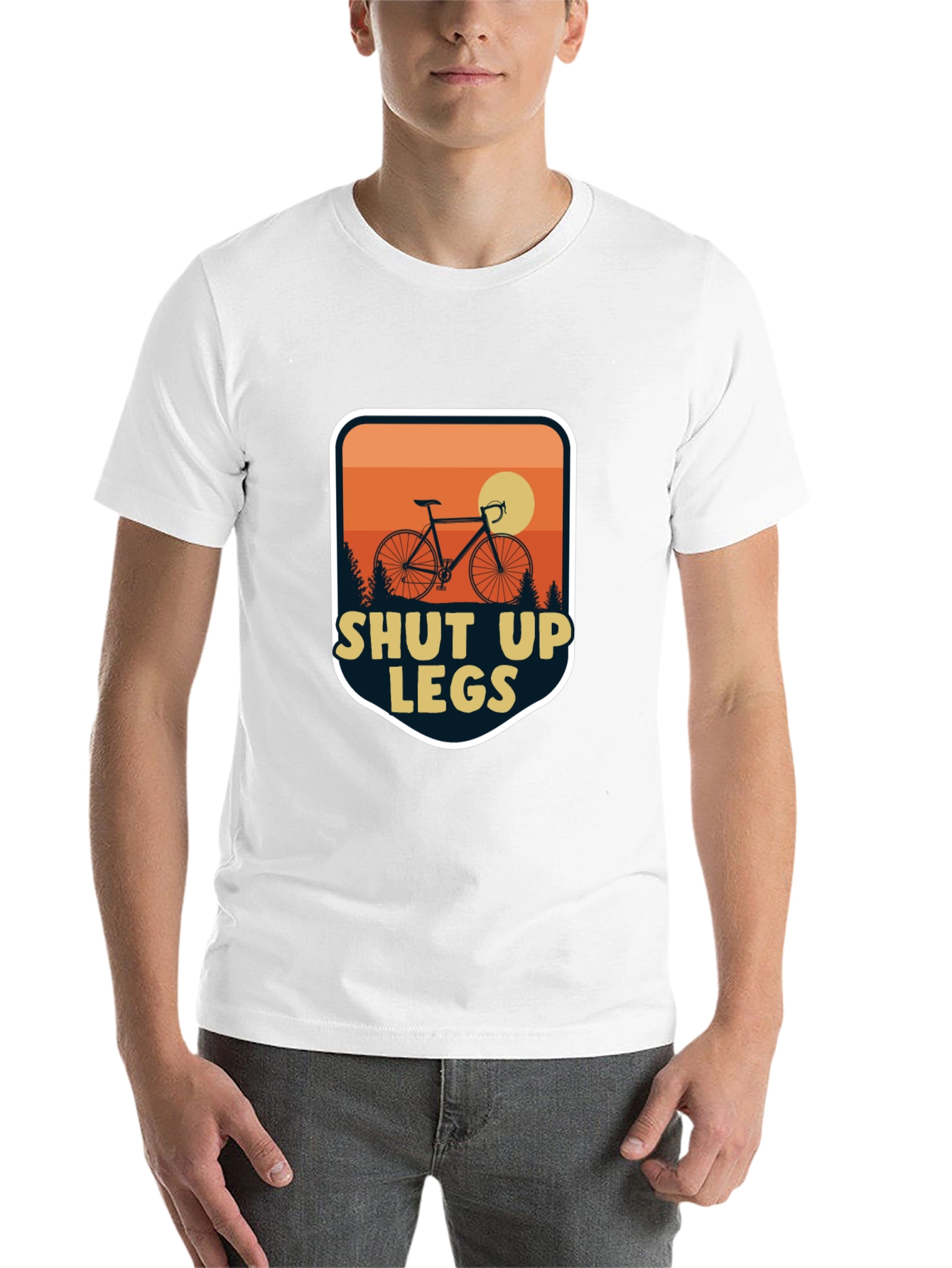 Black Shut Up Legs Cycling T-Shirt view 14
