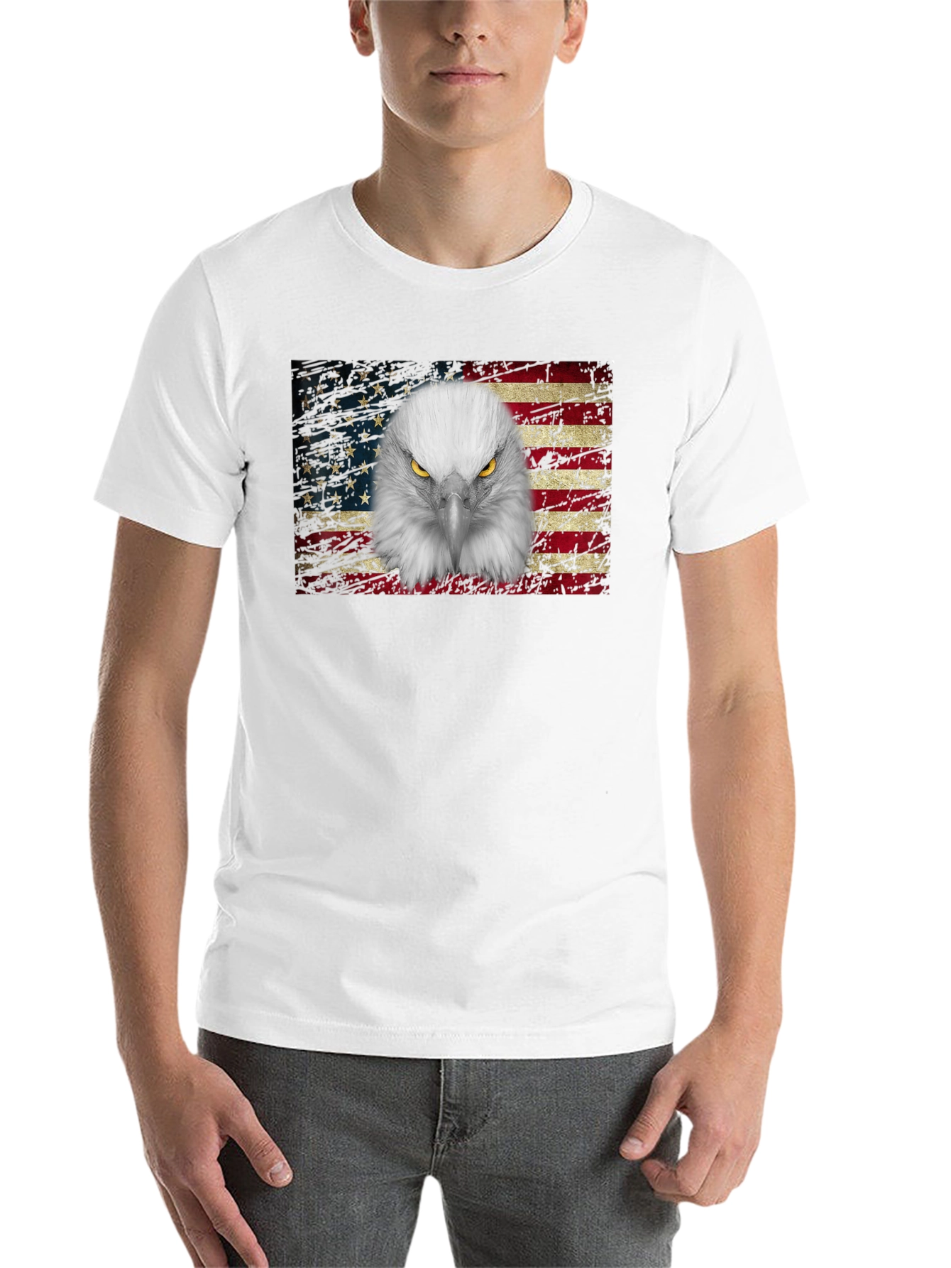 Black Eagle Flag Graphic T-Shirt view 14
