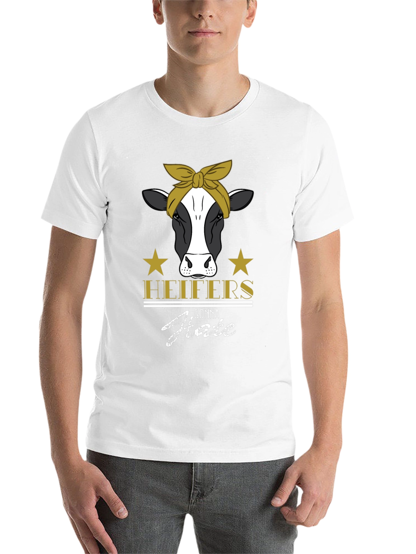 Black Heifers Gonna Hate Graphic T-Shirt - Black Cotton view 14