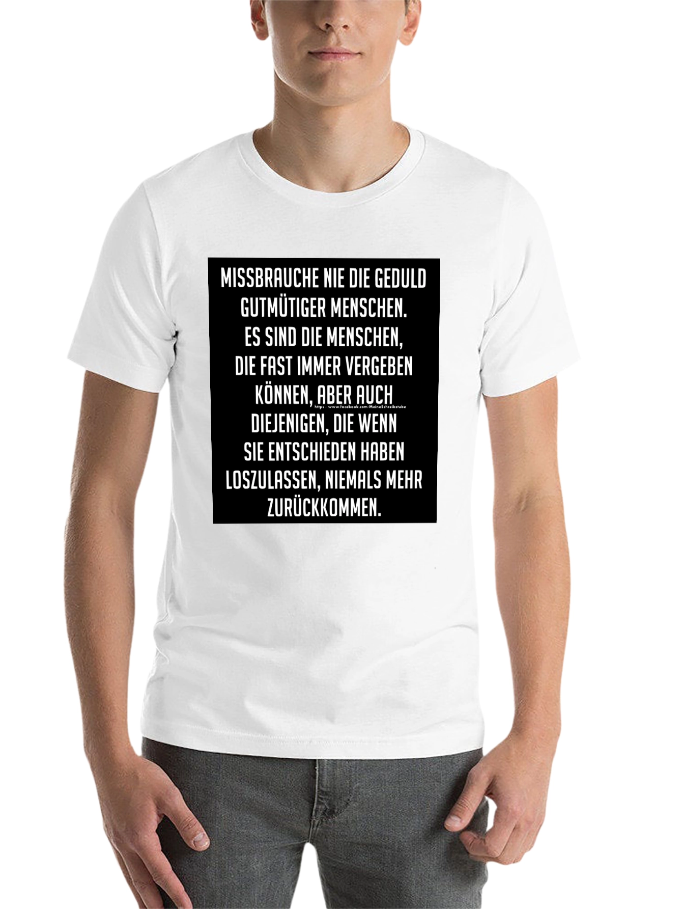 Black Men's Graphic T-Shirt - German Quote view 14