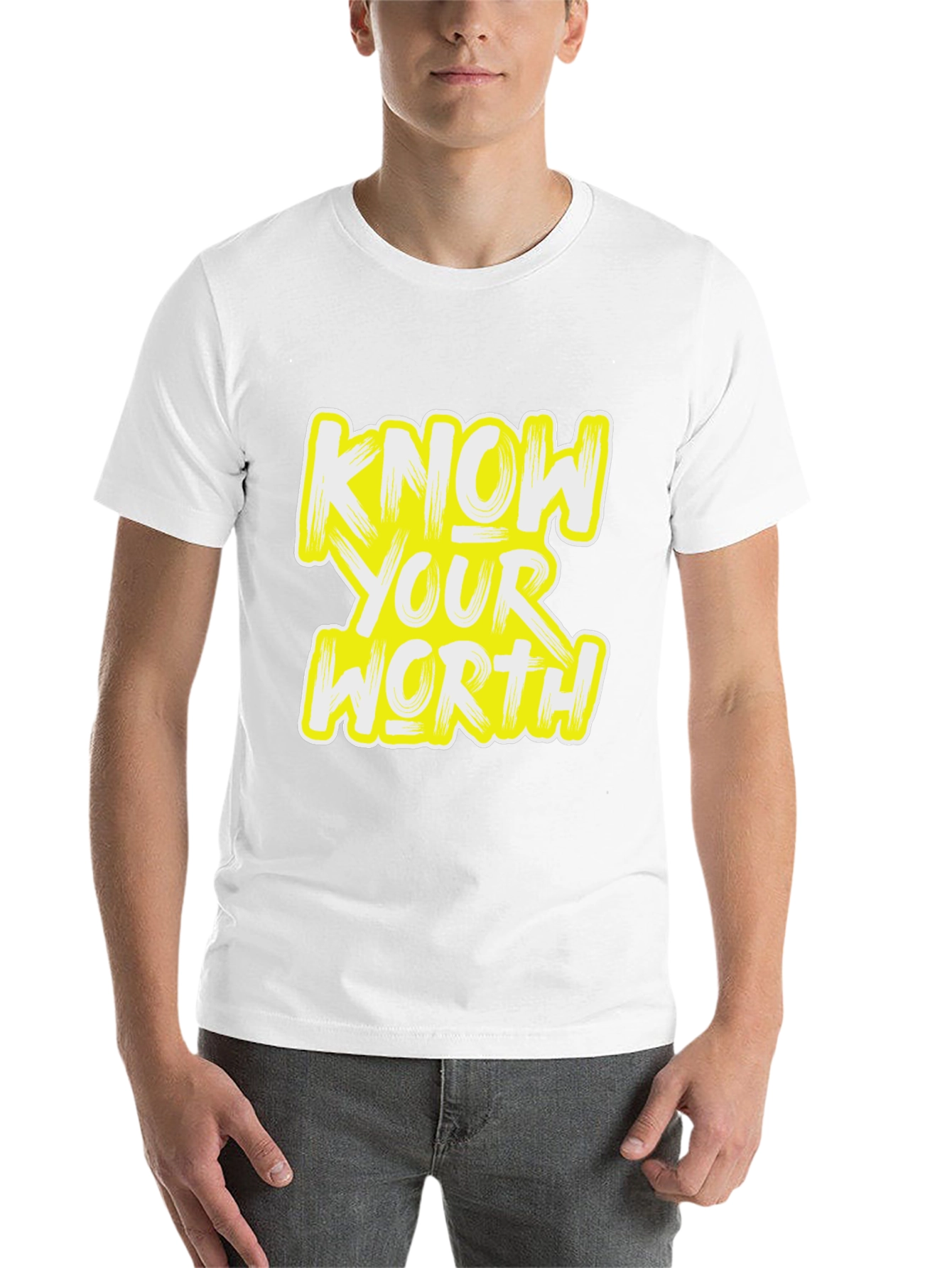 Black Know Your Worth Graphic T-Shirt - Black view 14