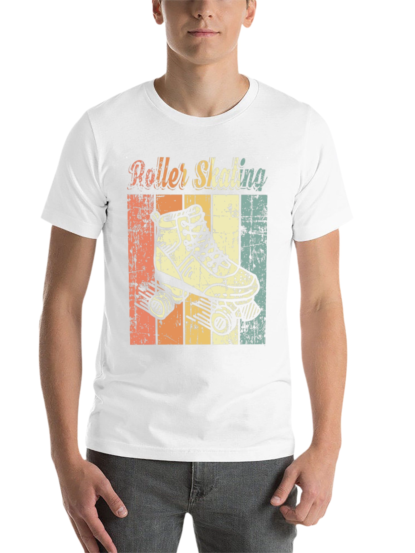 Black Retro Roller Skating T-Shirt view 14