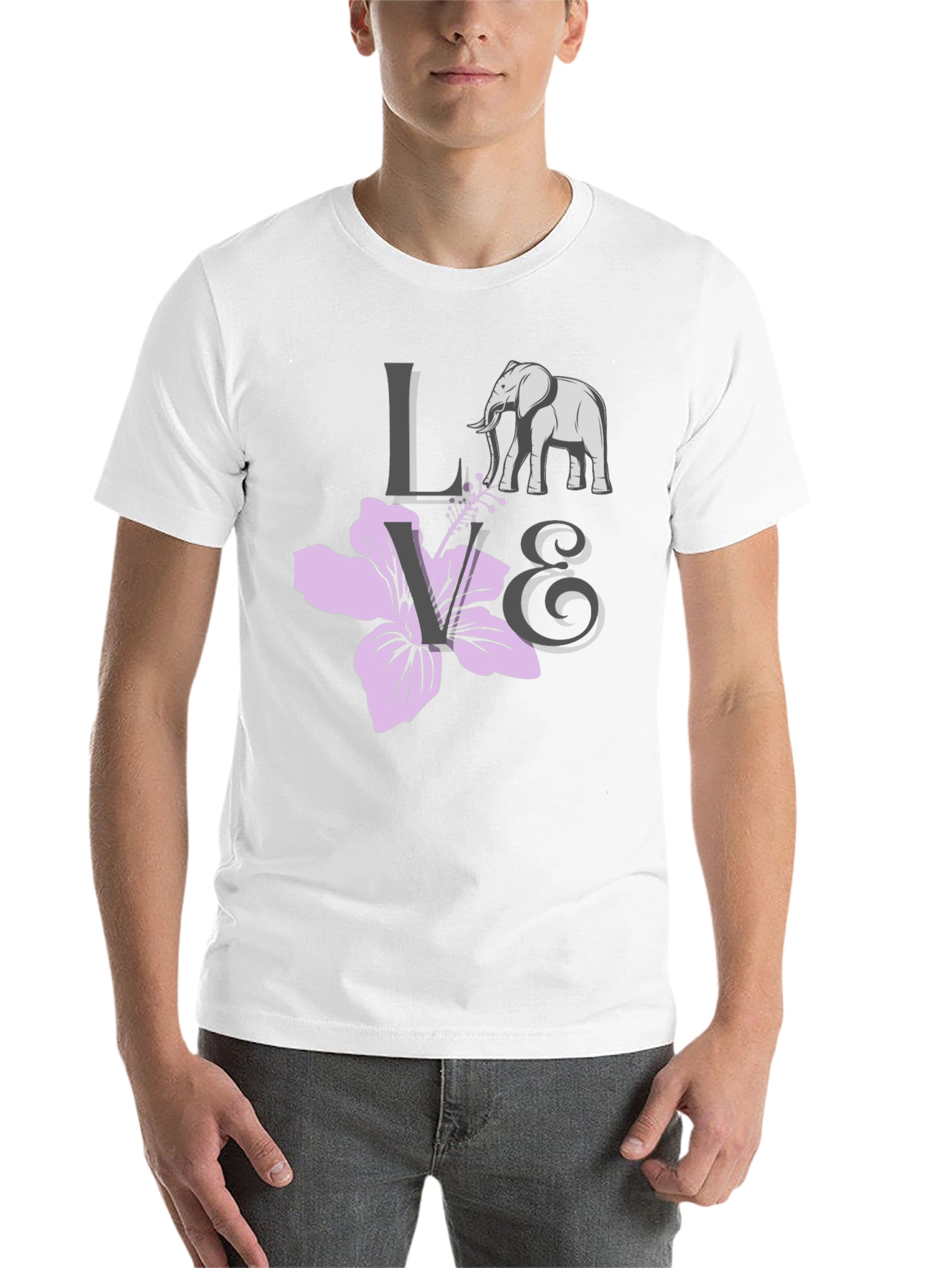 Black Love Elephants Black Graphic Tee view 14