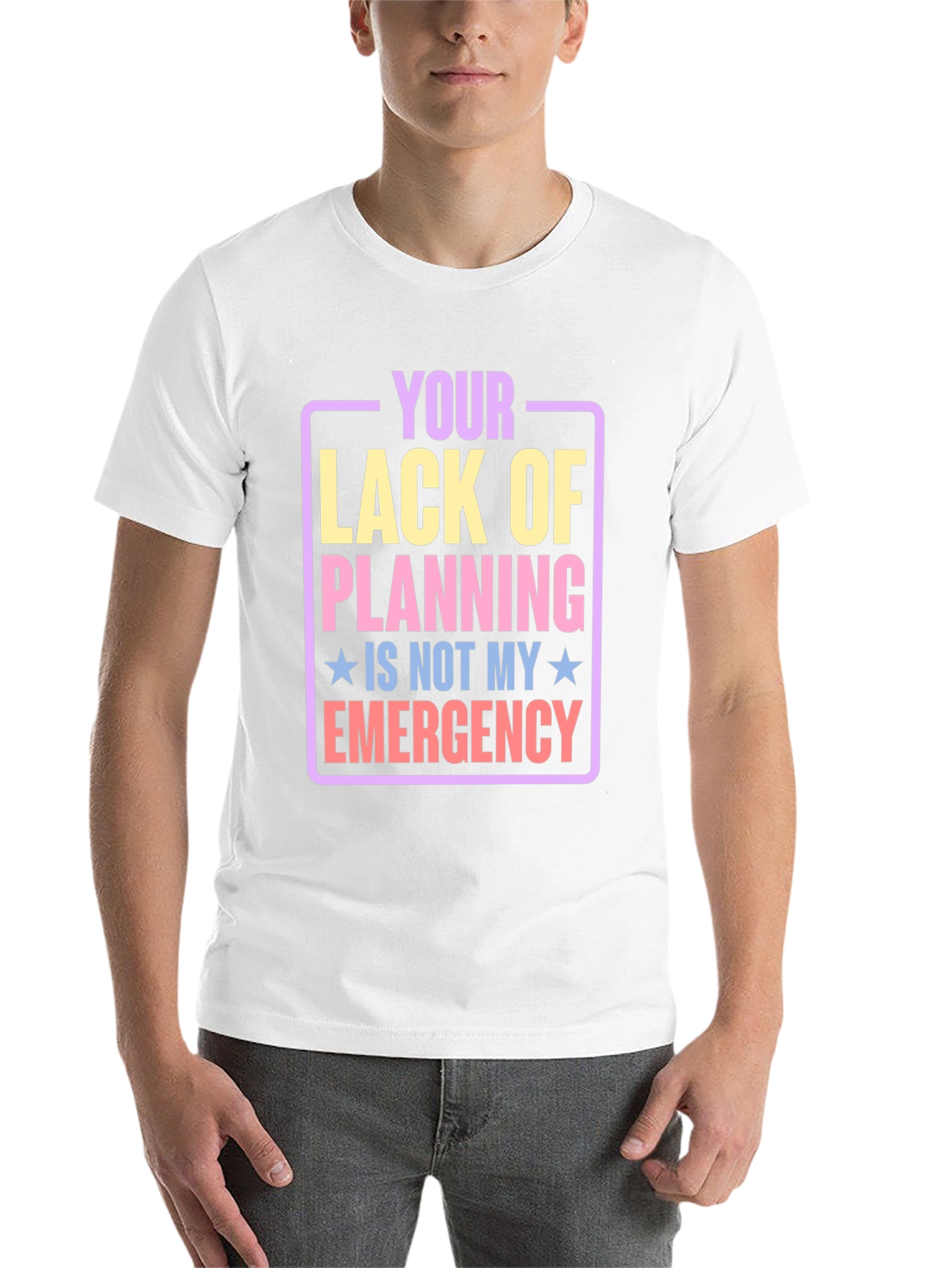 Black Funny 'Your Lack of Planning' Graphic Tee view 14