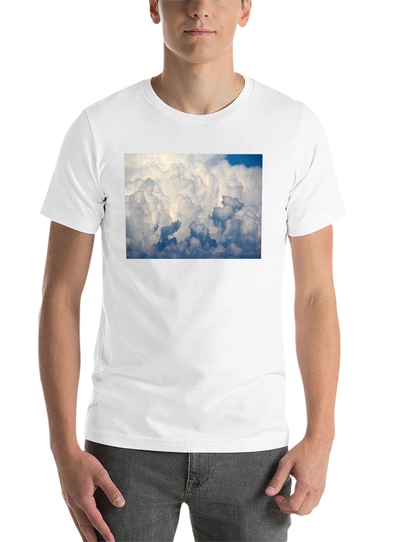 Black Cloudscape Graphic Tee - Men's Black T-Shirt view 14