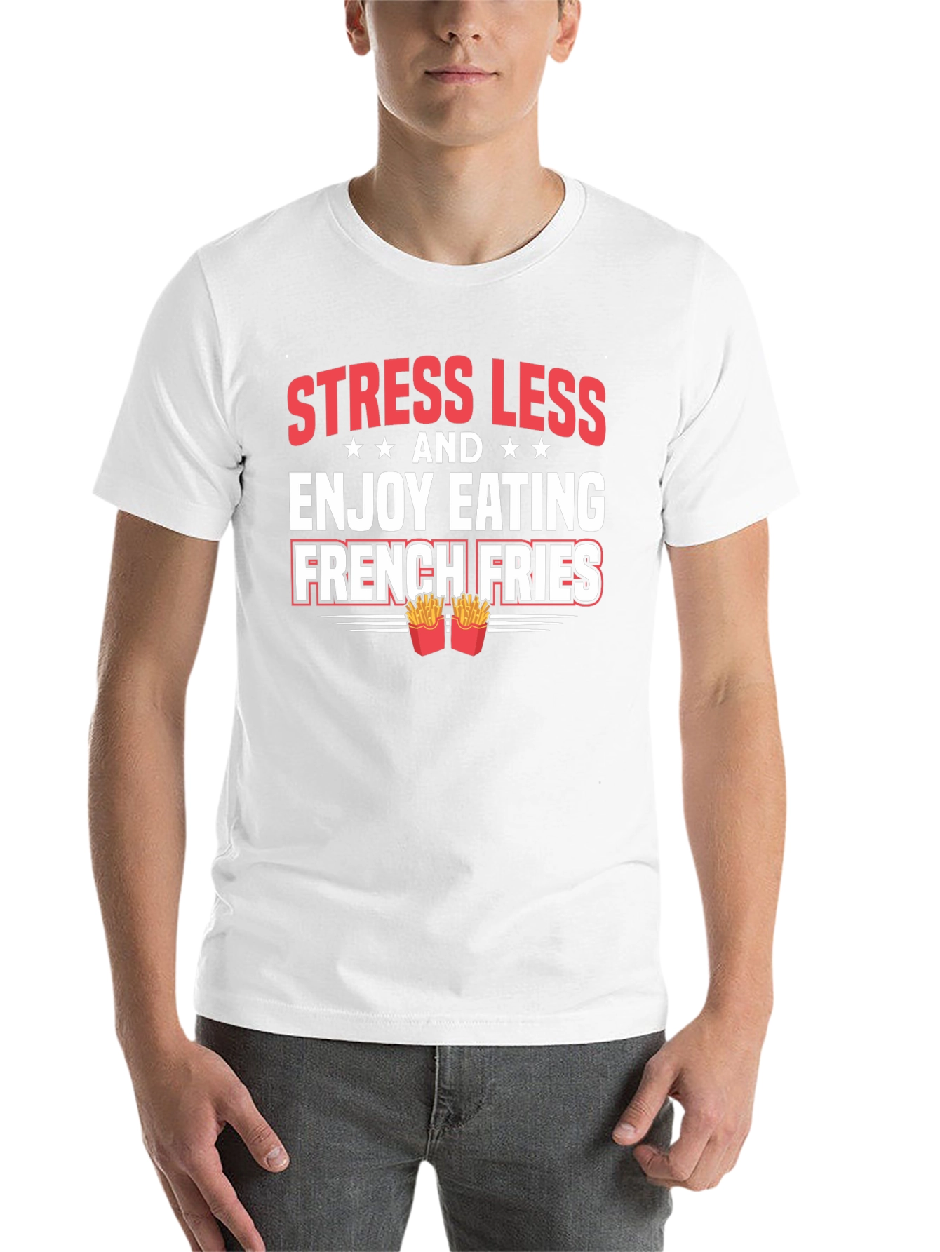Stress Less French Fries Graphic Tee - 14