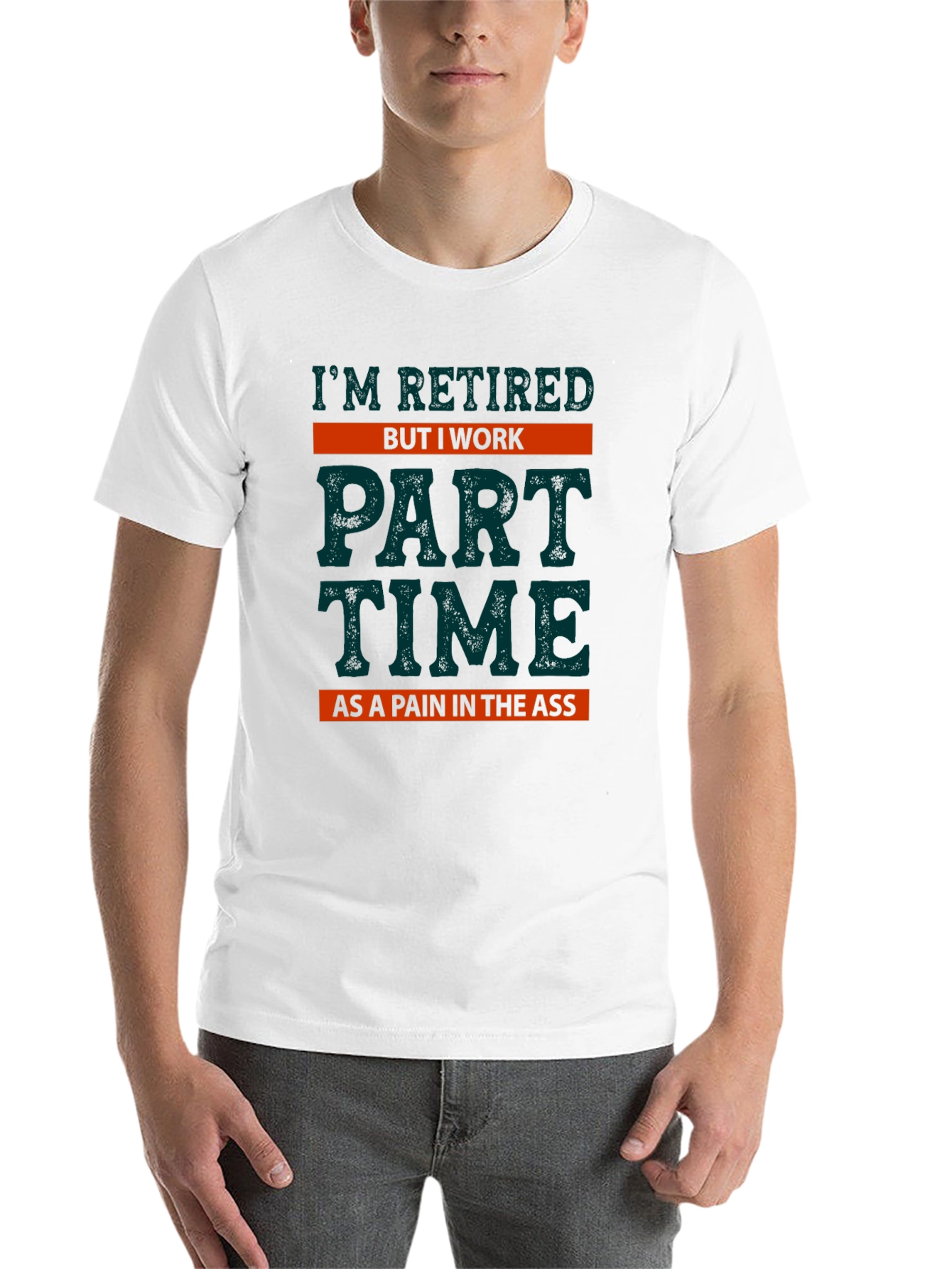 Black Retired But I Work Part Time T-Shirt view 14