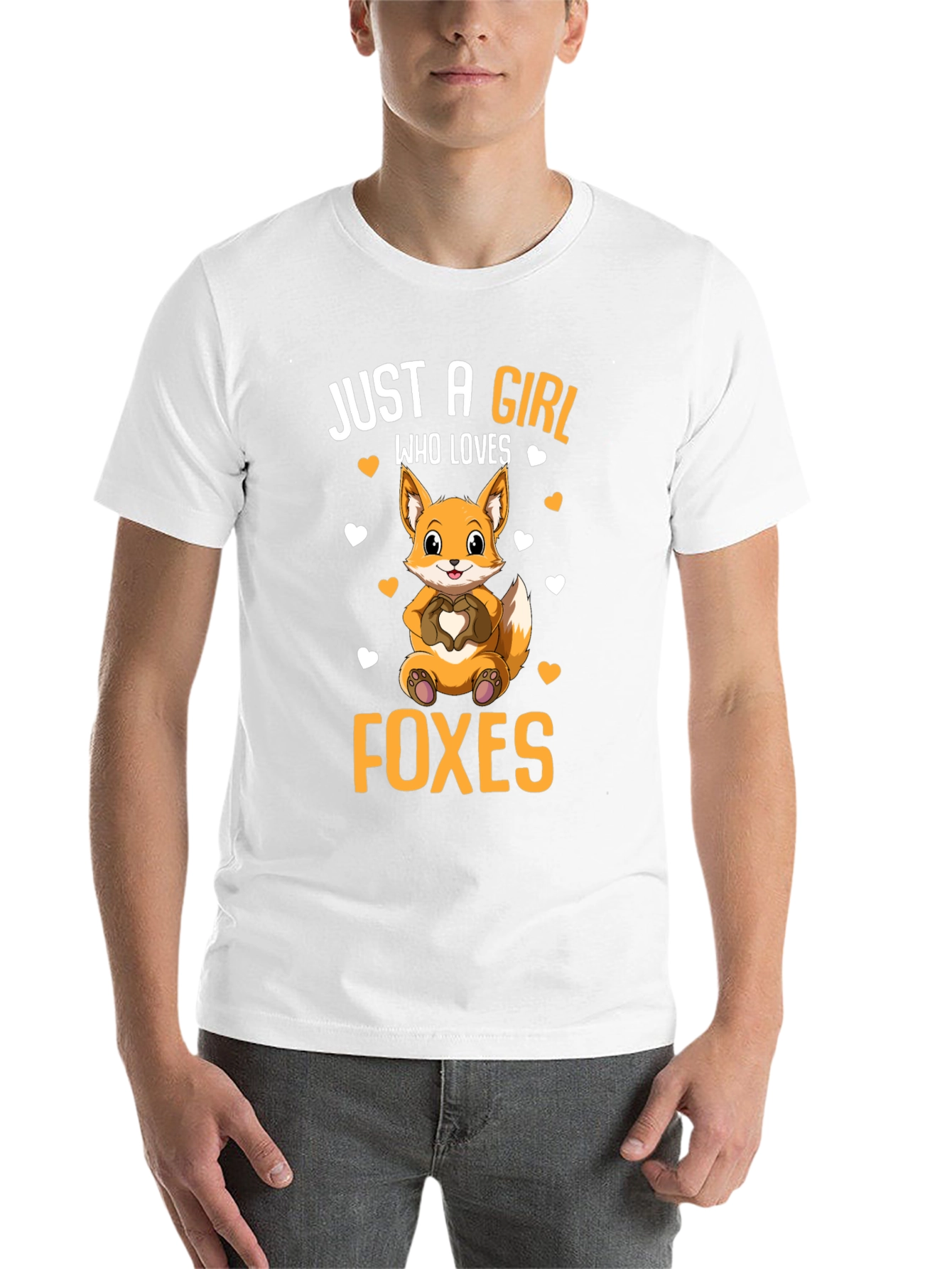 Black Just A Girl Who Loves Foxes T-Shirt view 14