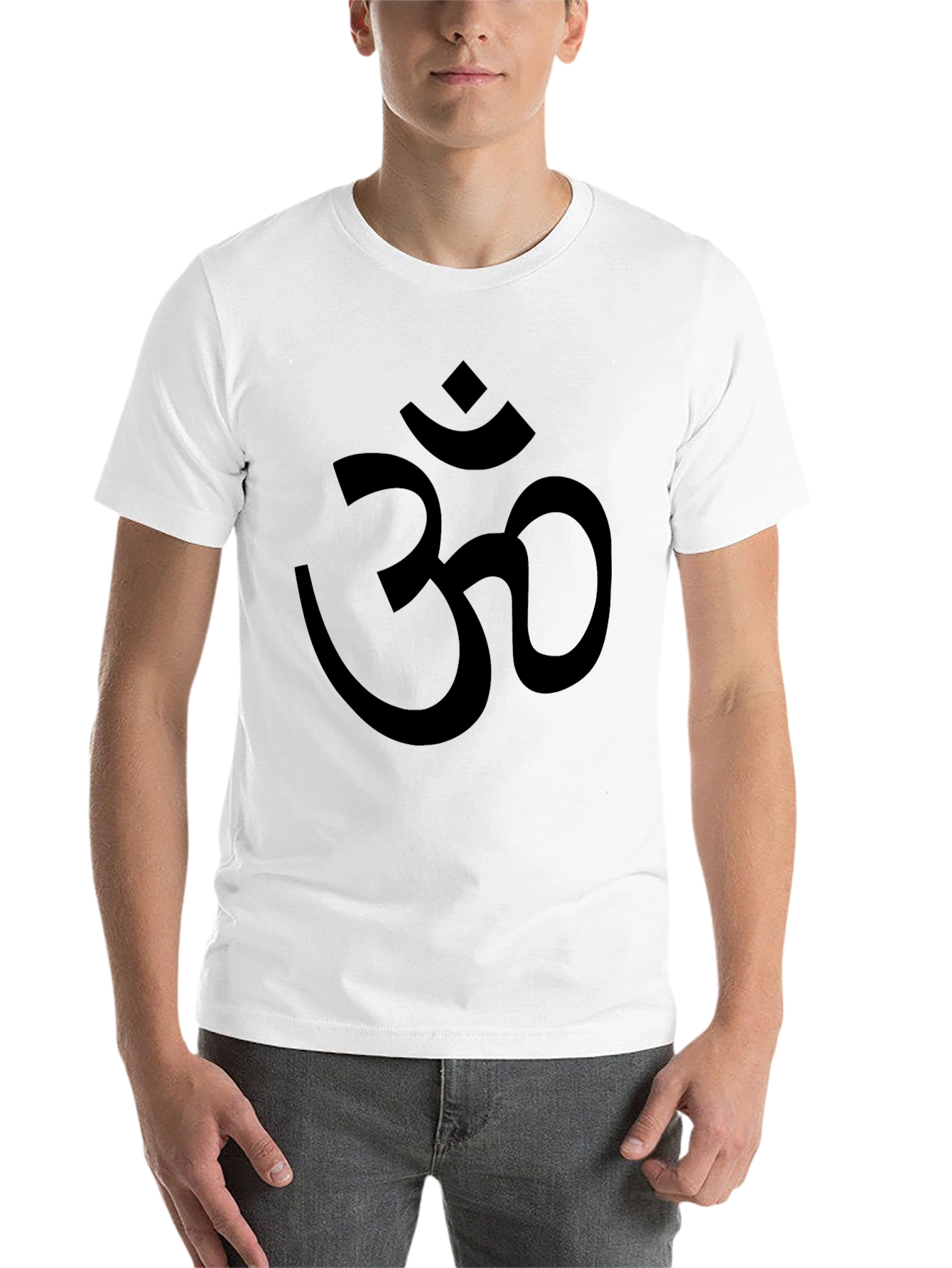 Black Om Graphic T-Shirt - Spiritual Yoga Tee - 14