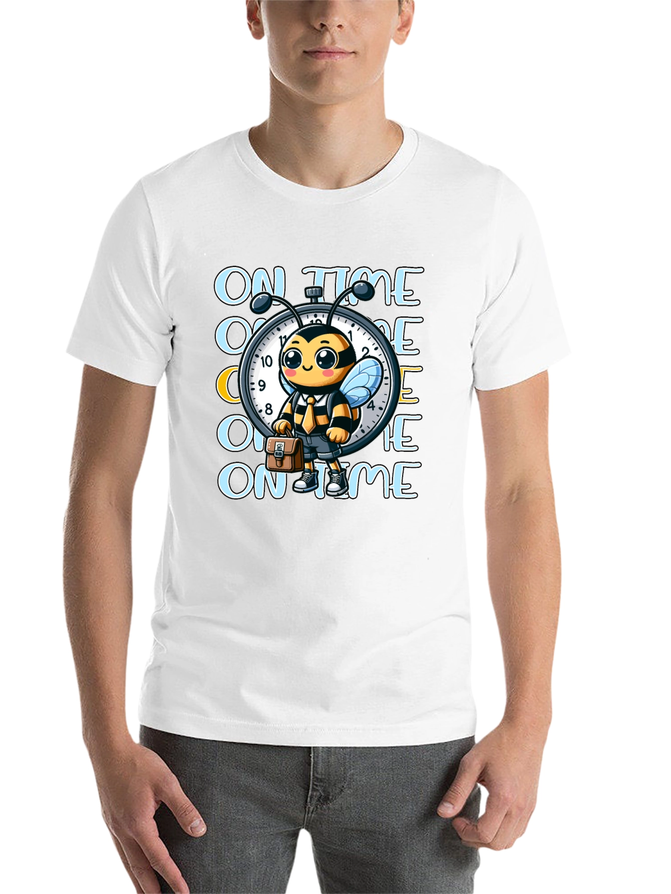Black On Time Bee Graphic Tee view 14