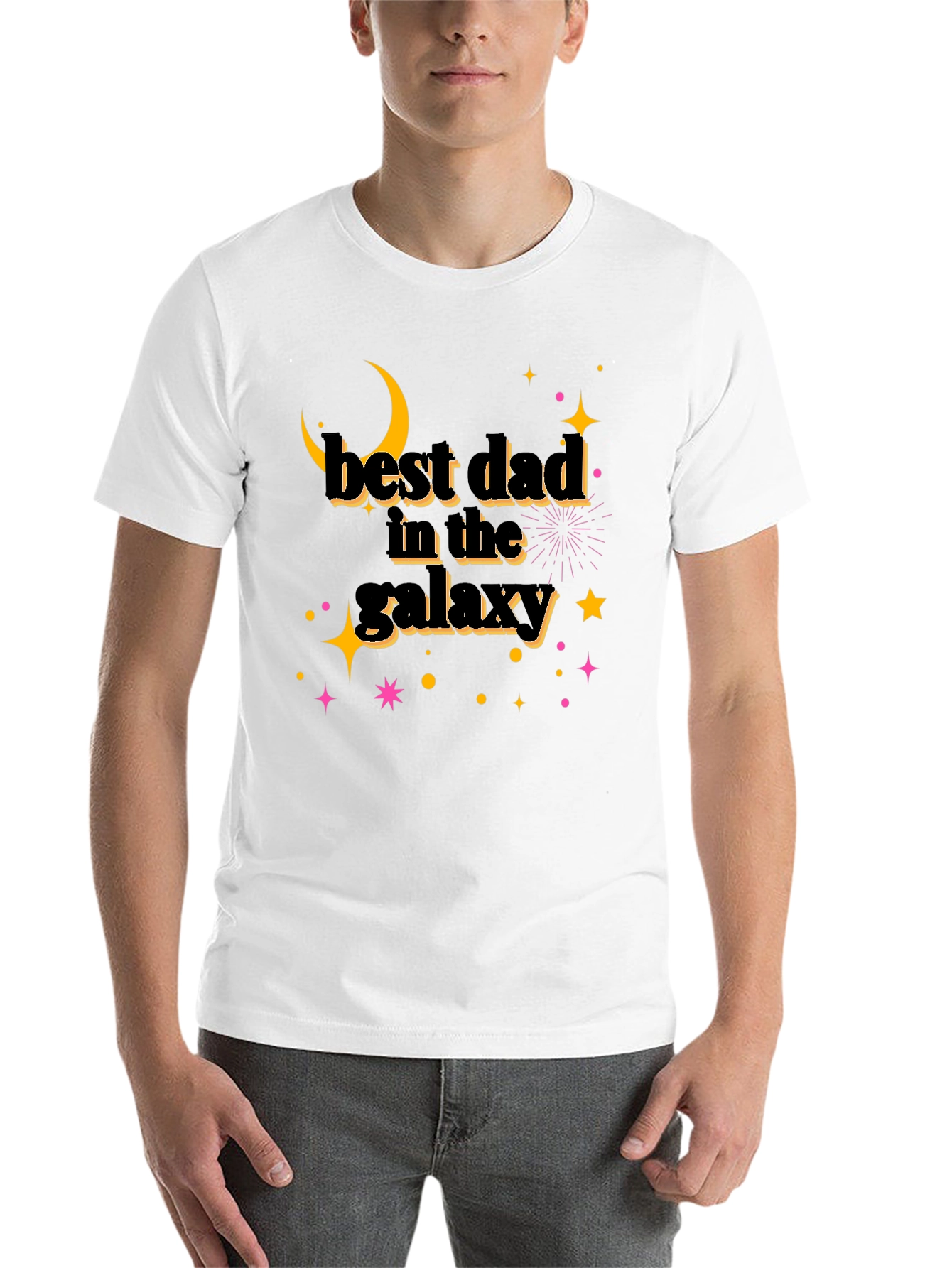 Black Best Dad in the Galaxy Black T-Shirt - Father's Day Gift view 14