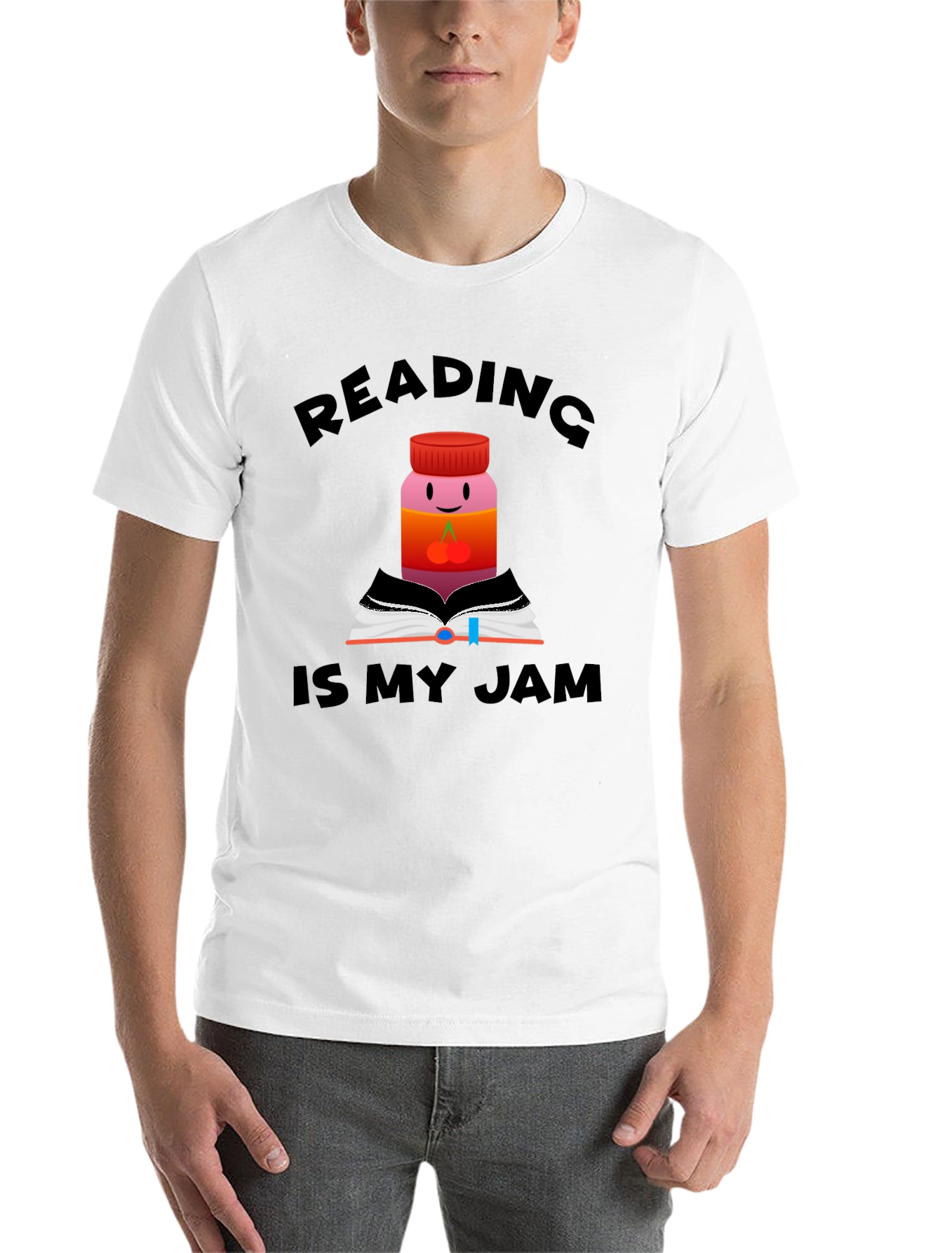 Black Reading is My Jam Funny T-Shirt view 14