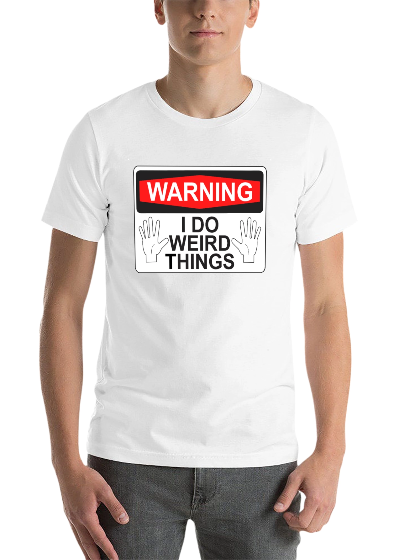 Black Warning: I Do Weird Things - Novelty Graphic T-Shirt view 14