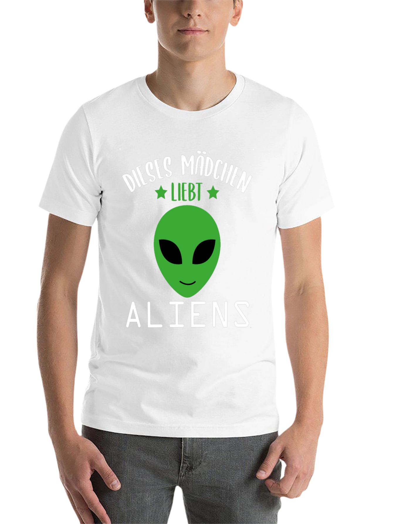 Black This Girl Loves Aliens Graphic T-Shirt view 14