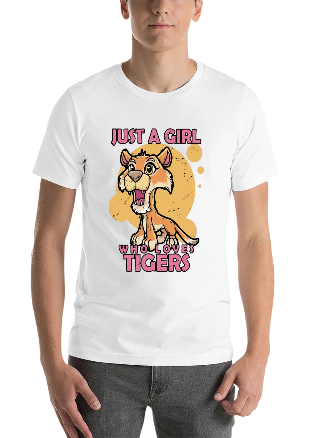 Black Just A Girl Who Loves Tigers T-Shirt view 14