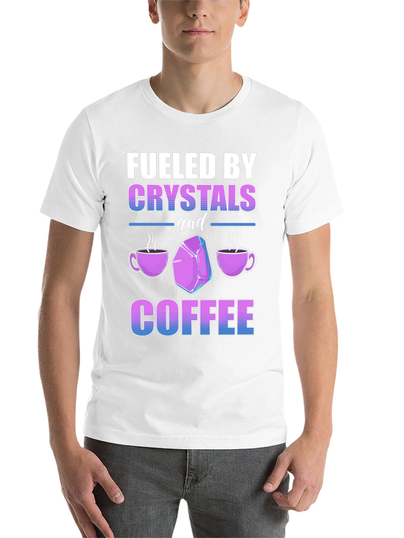 Fueled By Crystals and Coffee Graphic Tee - 14