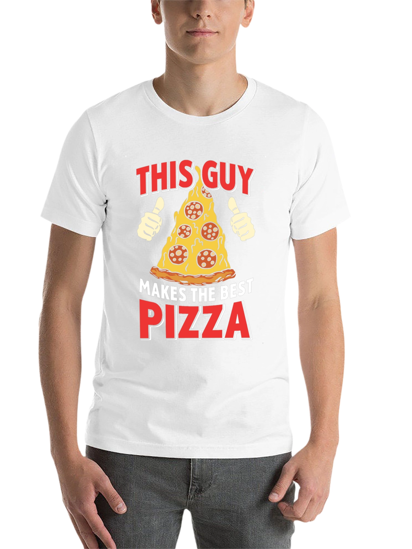 Black Pizza Lover T-Shirt - Makes The Best Pizza Graphic Tee view 14