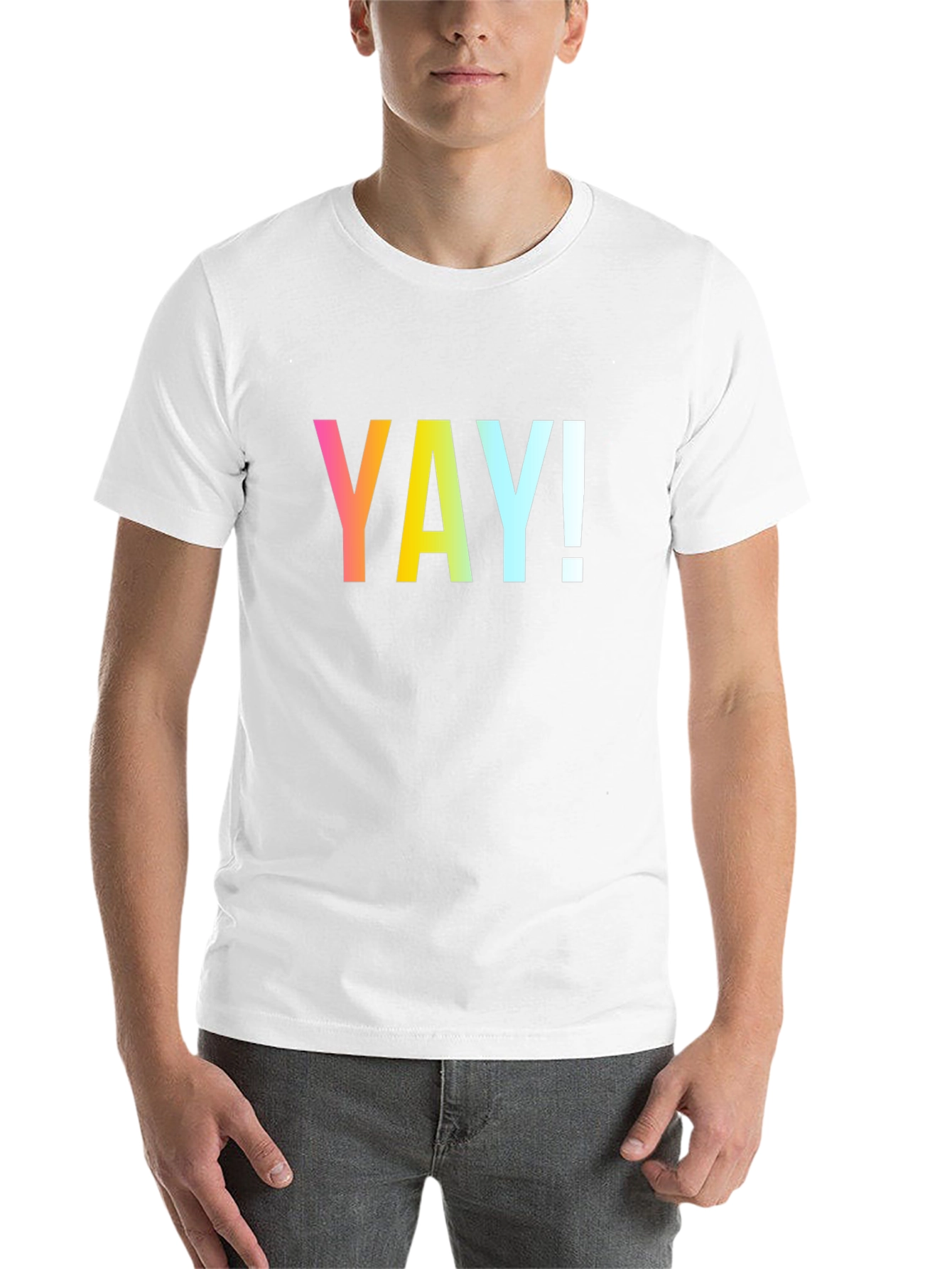 Black Vibrant 'YAY!' Graphic Black T-Shirt view 14