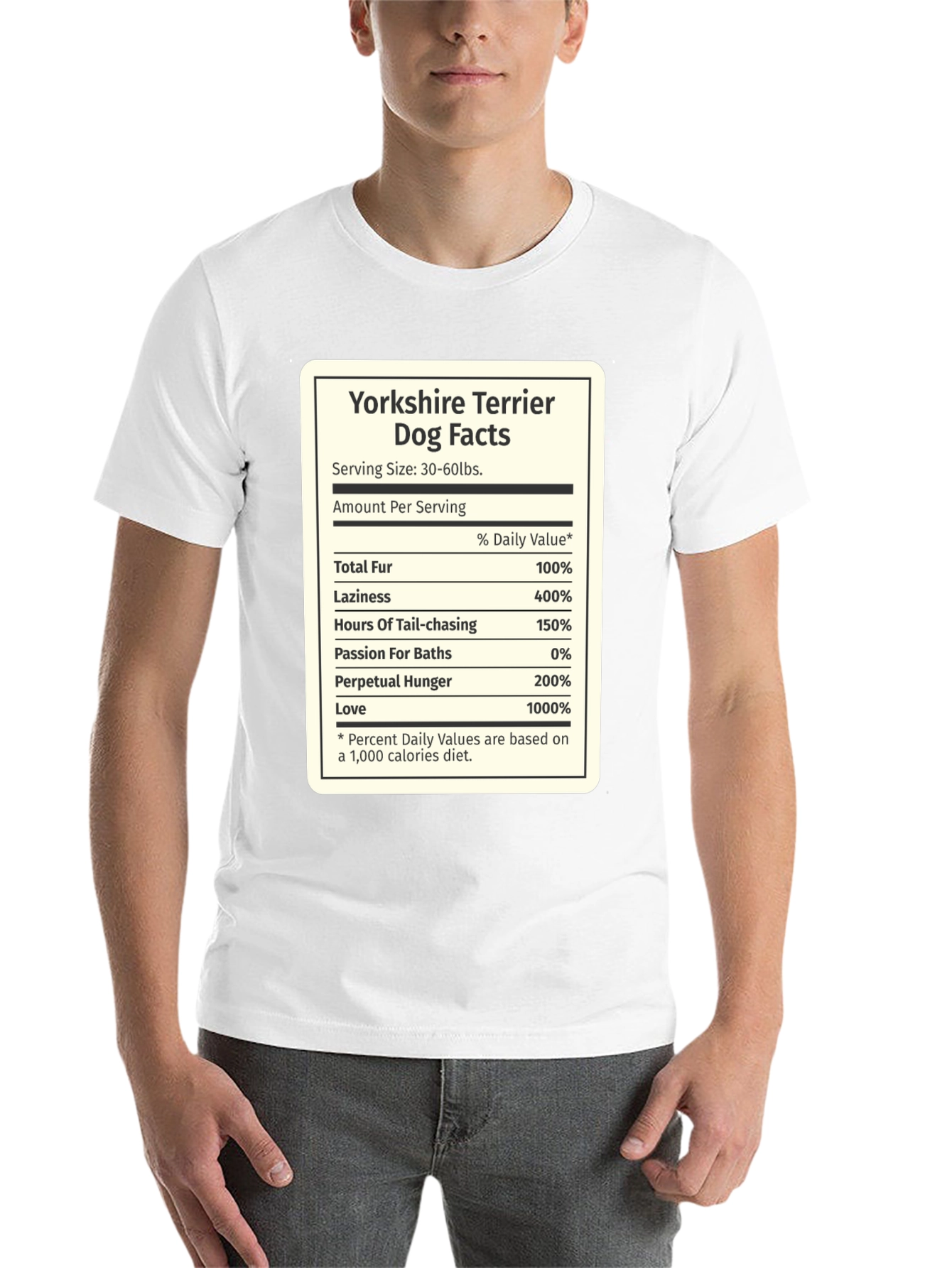 Black Yorkshire Terrier Dog Facts Funny Novelty T-Shirt view 14
