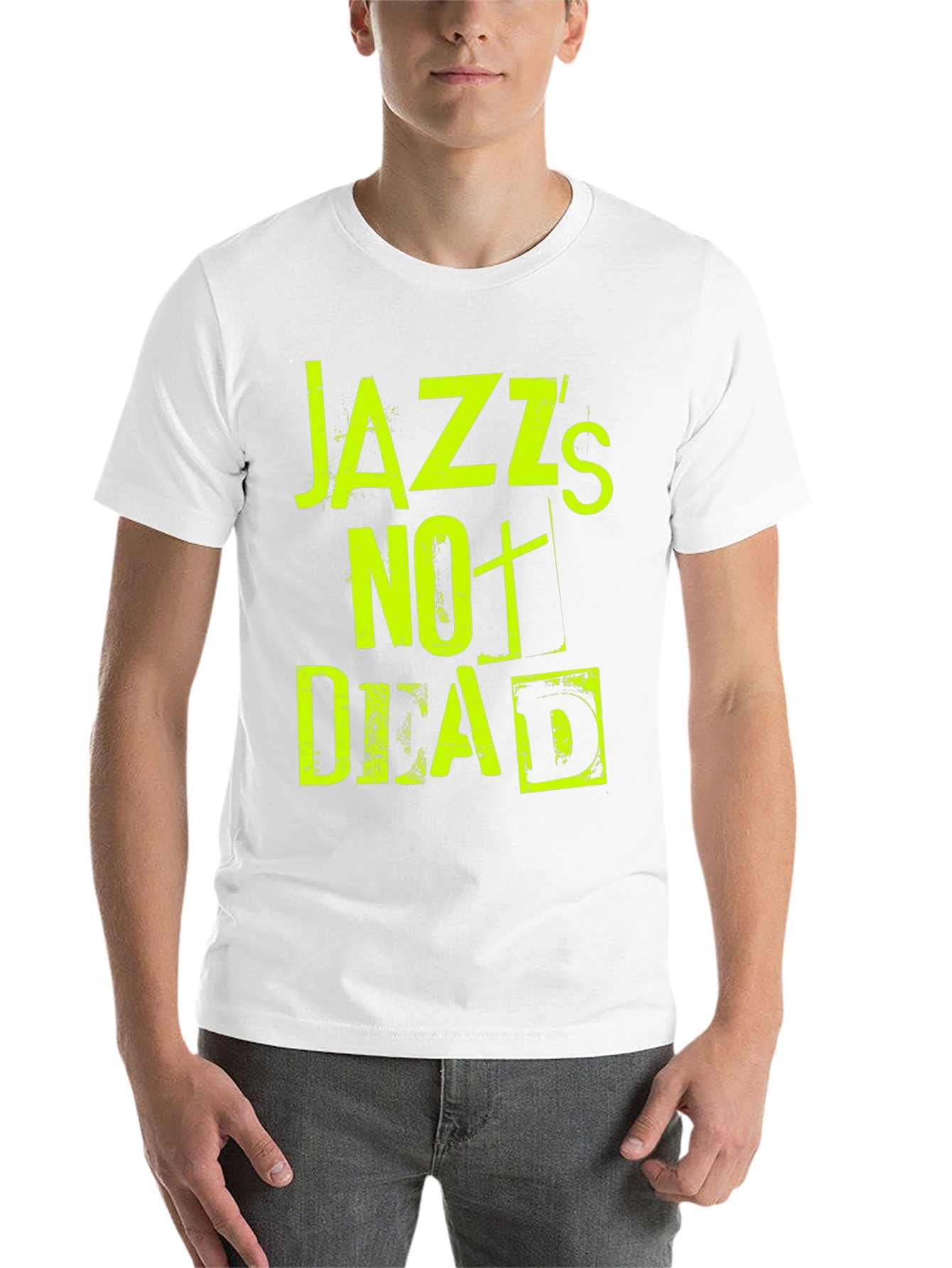 Black Jazz's Not Dead Graphic Tee - Black Cotton T-Shirt view 14