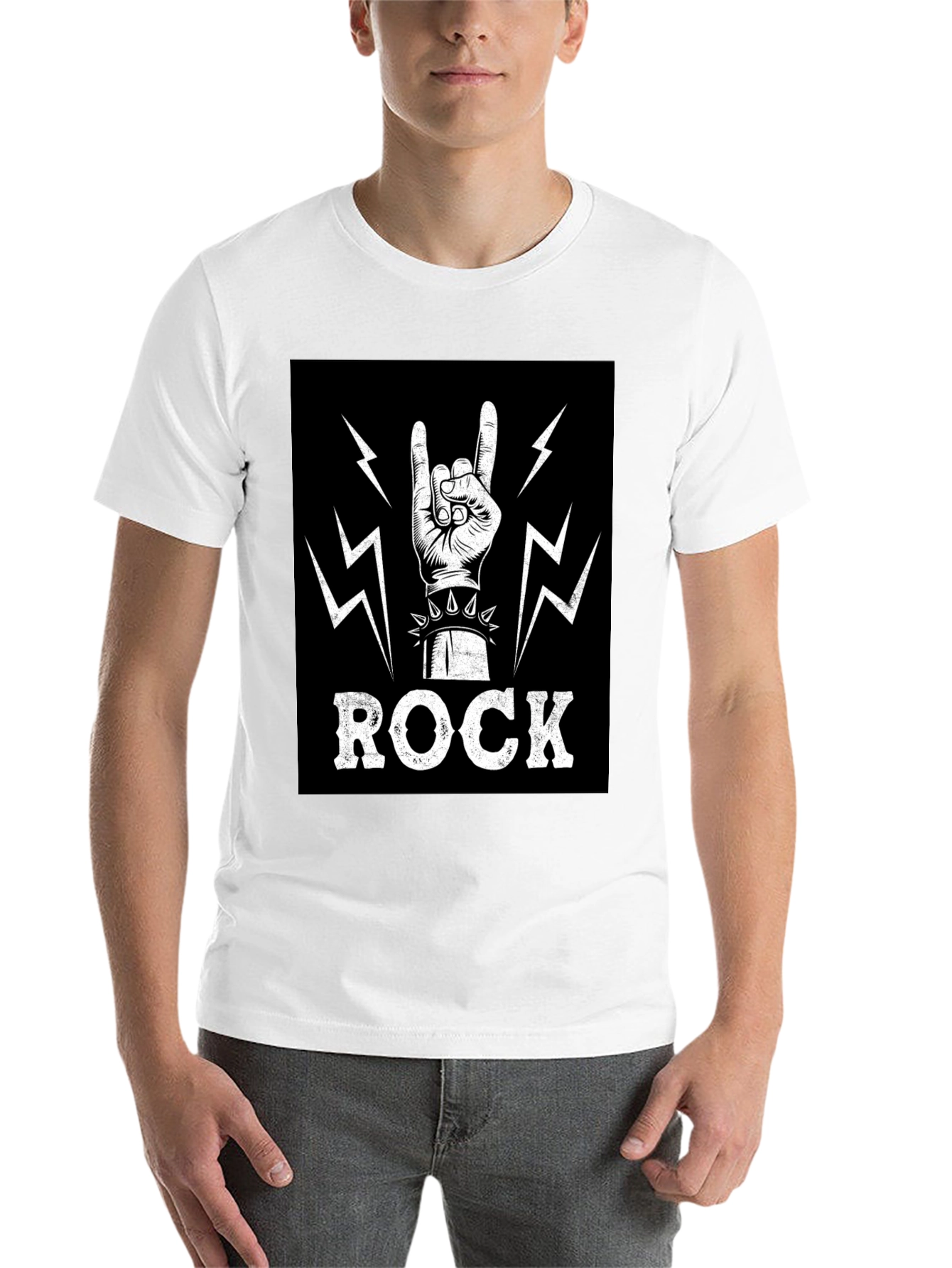 Black Rock On! Graphic Print T-Shirt view 14
