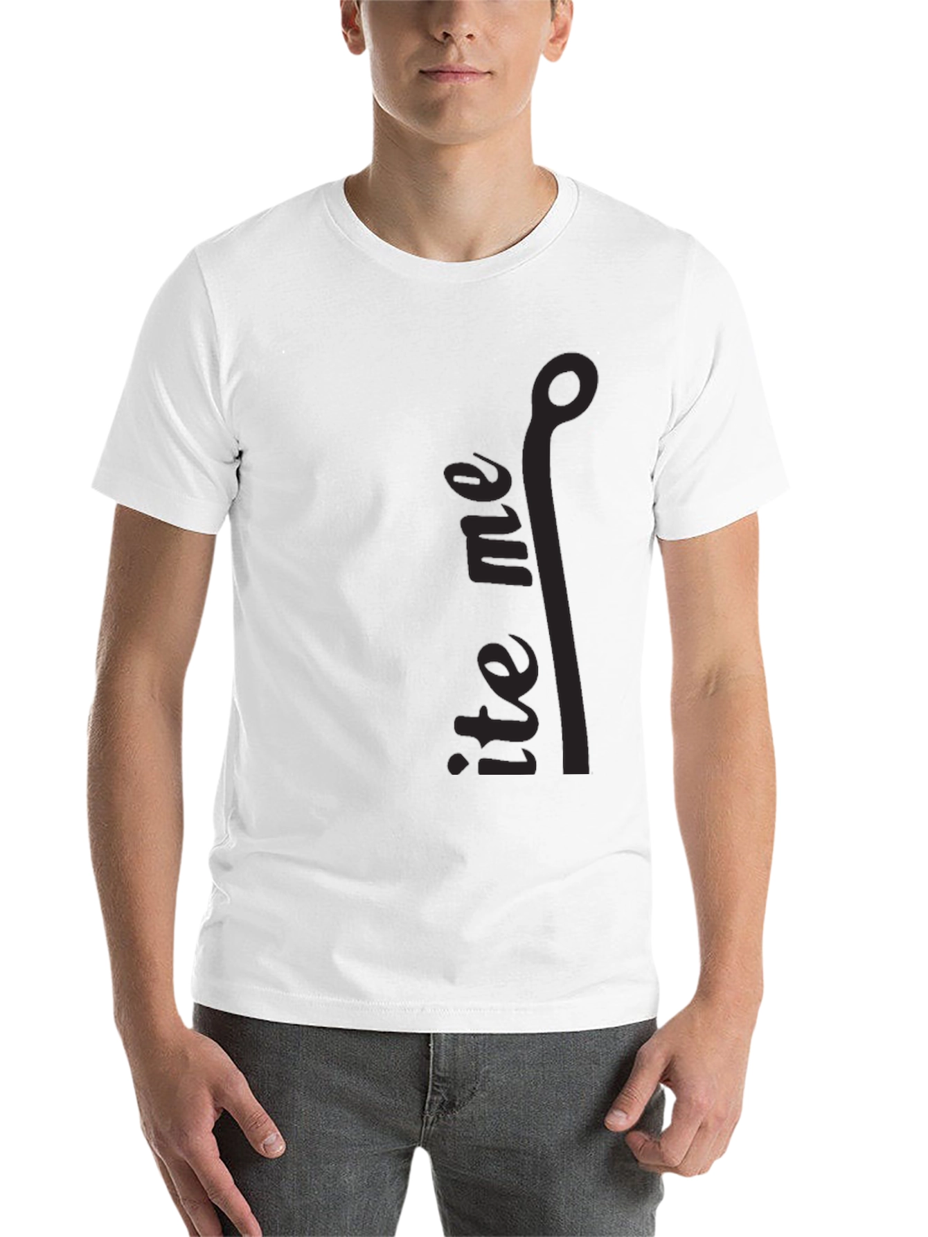 Black Men's Black Graphic T-Shirt - Bite Me view 14