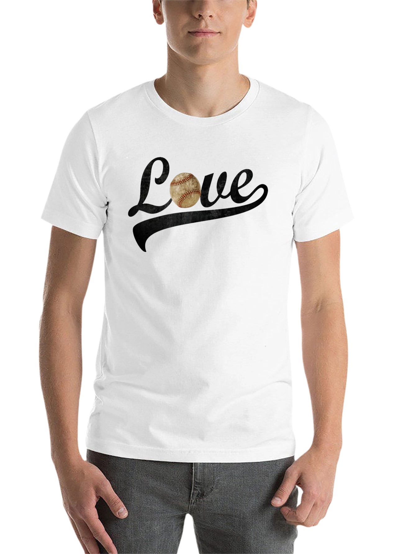 Black Baseball Love Graphic Tee - Black view 14